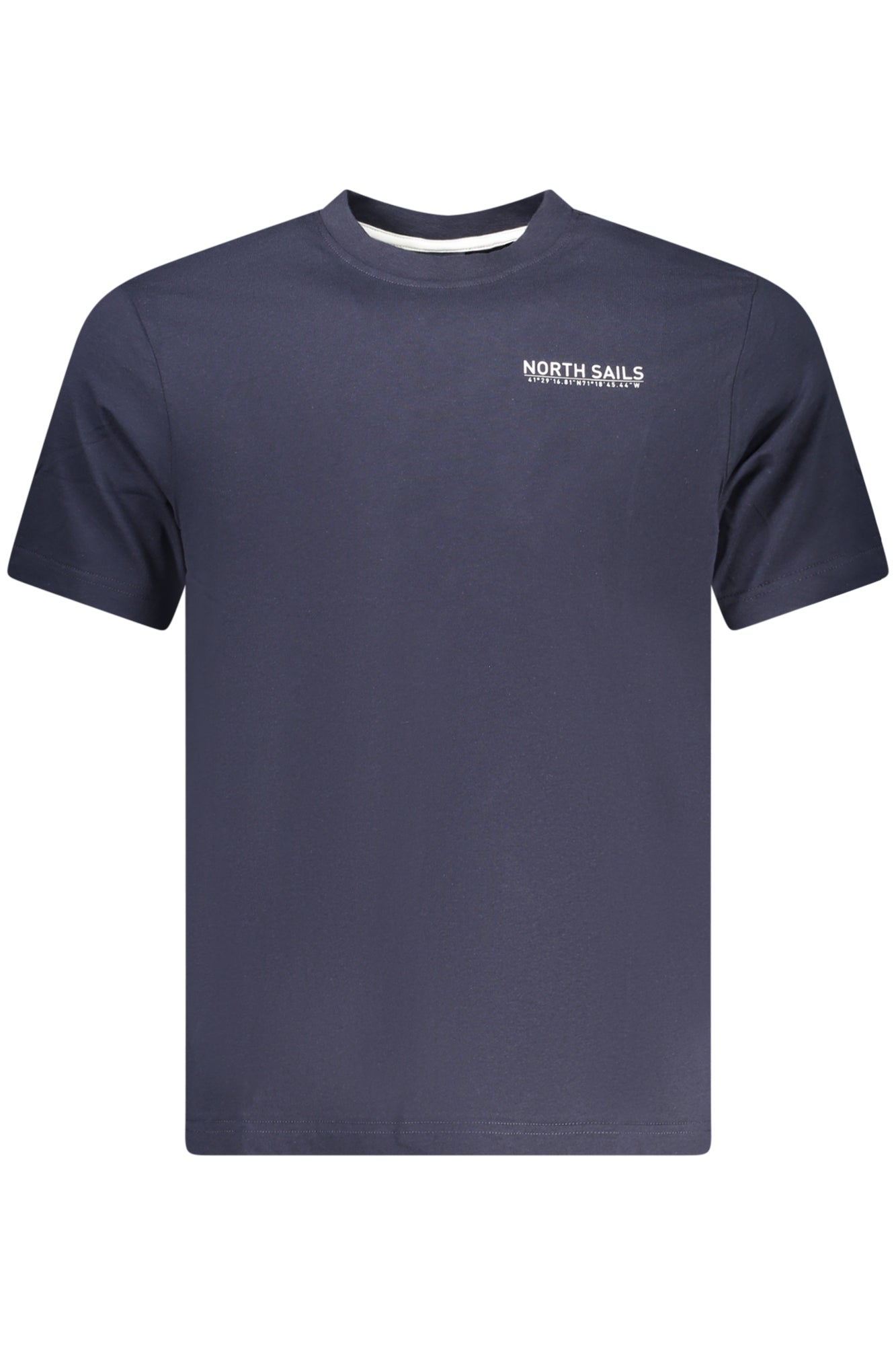 996042000_BL0802 – Blaues Herren Kurzarm-T-Shirt mit Rundhals und Druckmotiv – Größe: S, M, L, XL, 2XL, 3XL – Farbe: Blu