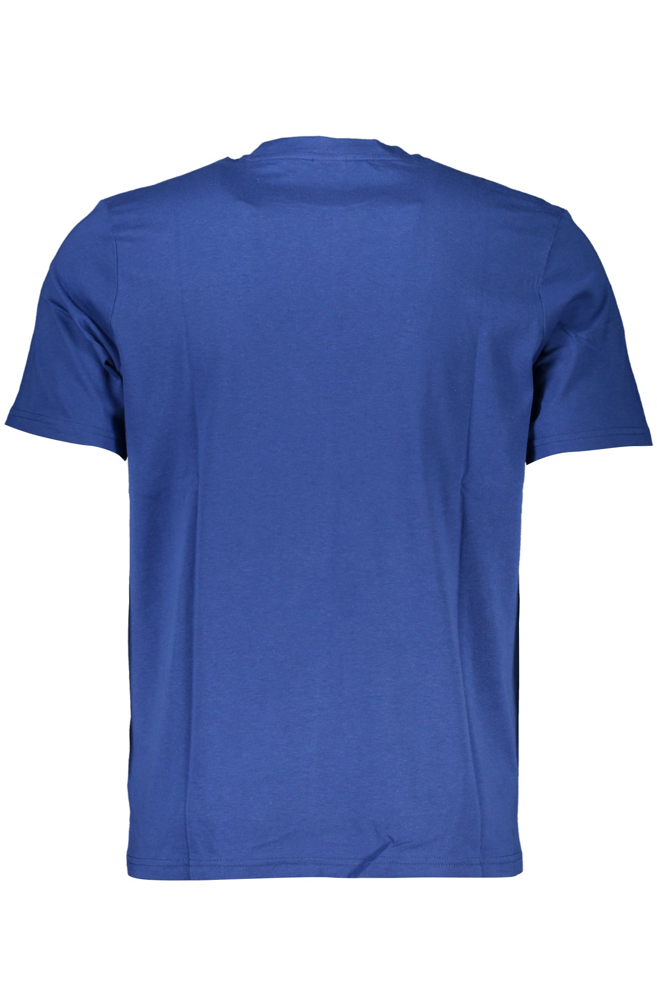 902838000_BL0790 – Herren Kurzarm-T-Shirt in Blau mit Rundhals und Logo-Druck – Größe: S, M, L, XL, 2XL, 3XL – Farbe: Blu