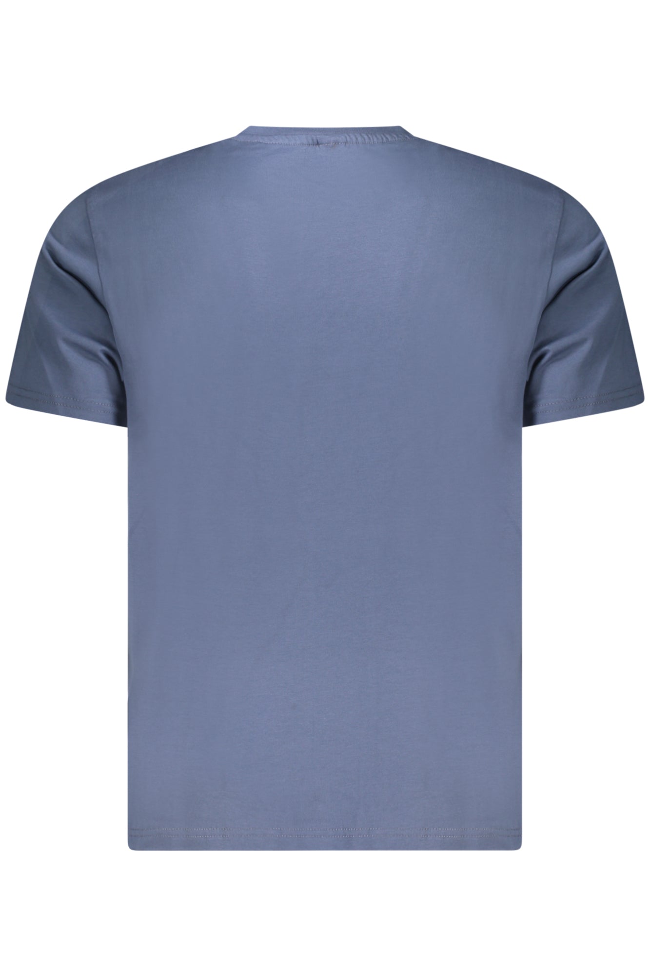 996025000_BL0772 – Herren Kurzarm-T-Shirt Blau mit Rundhals und Logo-Druck – Größe: S, M, L, XL, 2XL, 3XL – Farbe: Blu