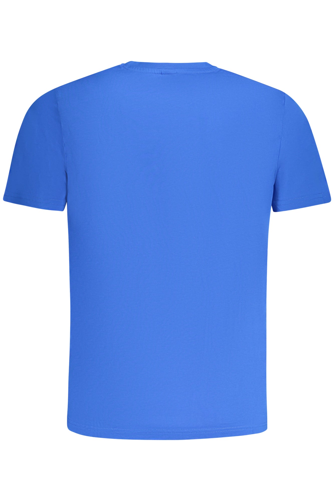 996025000_BL0760 – Herren Kurzarm T-Shirt Blau mit Rundhals und Logo Print – Größe: S, M, L, XL, 2XL, 3XL – Farbe: Blu