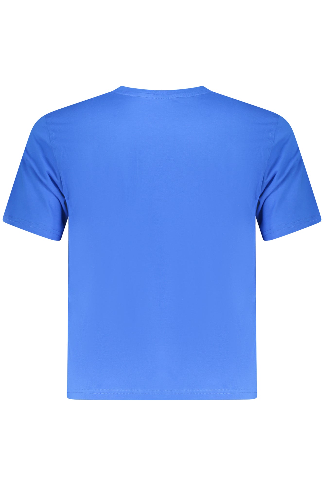 996019000_BL0760 – Blaues Herren Kurzarm T-Shirt mit Print und Rundhalsausschnitt – Größe: S, M, L, XL, 2XL, 3XL – Farbe: Blu