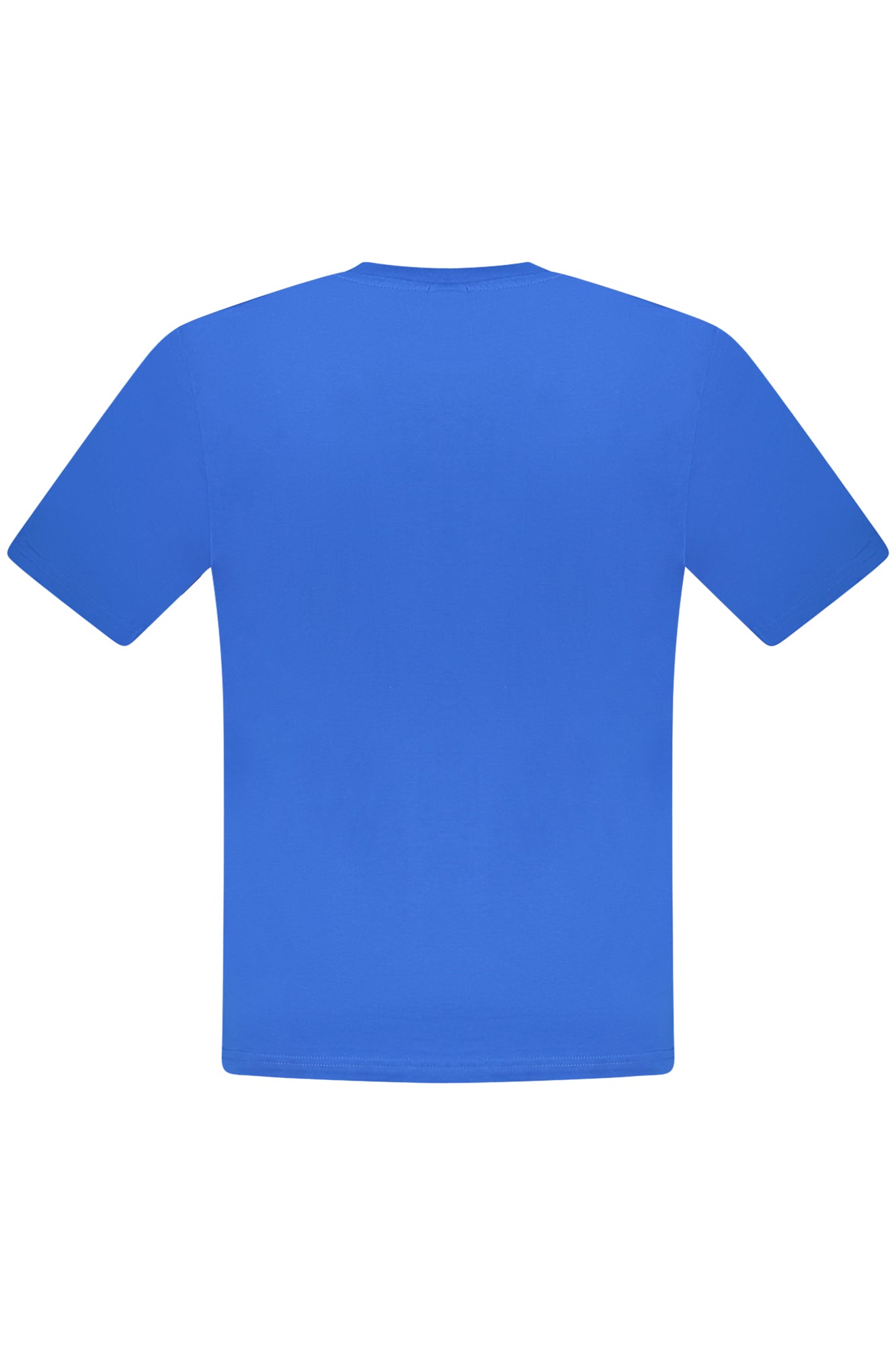 996022000_BL0760 – Herren Kurzarm-T-Shirt Blau mit Rundhals und Aufdruck-Details – Größe: S, M, L, XL, 2XL, 3XL – Farbe: Blu