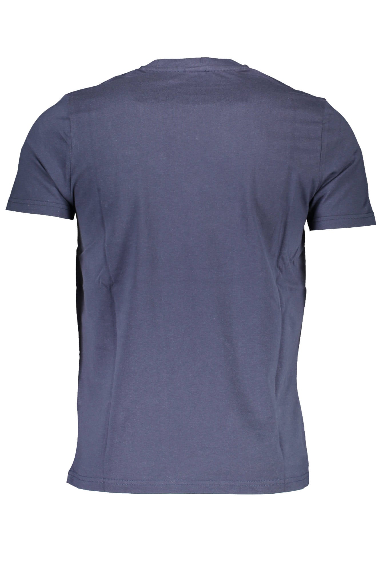 902477-000_BLU_0802 – Herren Kurzarm T-Shirt Blau mit Rundhals und Logo Applikation – Größe: XL, 2XL – Farbe: Blu