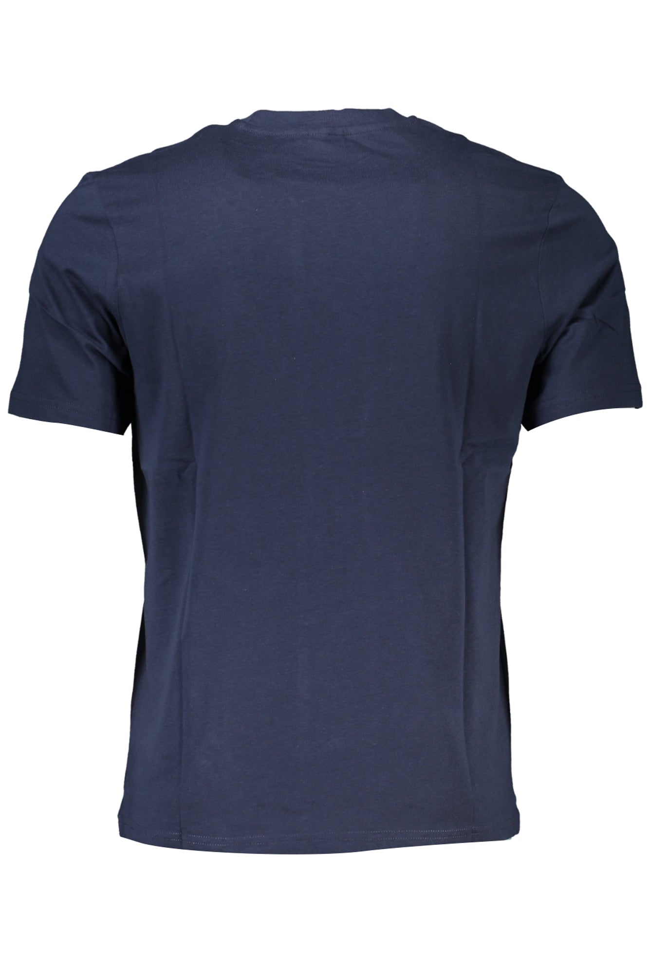 902836000_BL0802 – Blaues Herren T-Shirt mit Rundhals und Druck - Kurzarm, Logo-Style – Größe: S, M, L, XL, 2XL, 3XL – Farbe: Blu