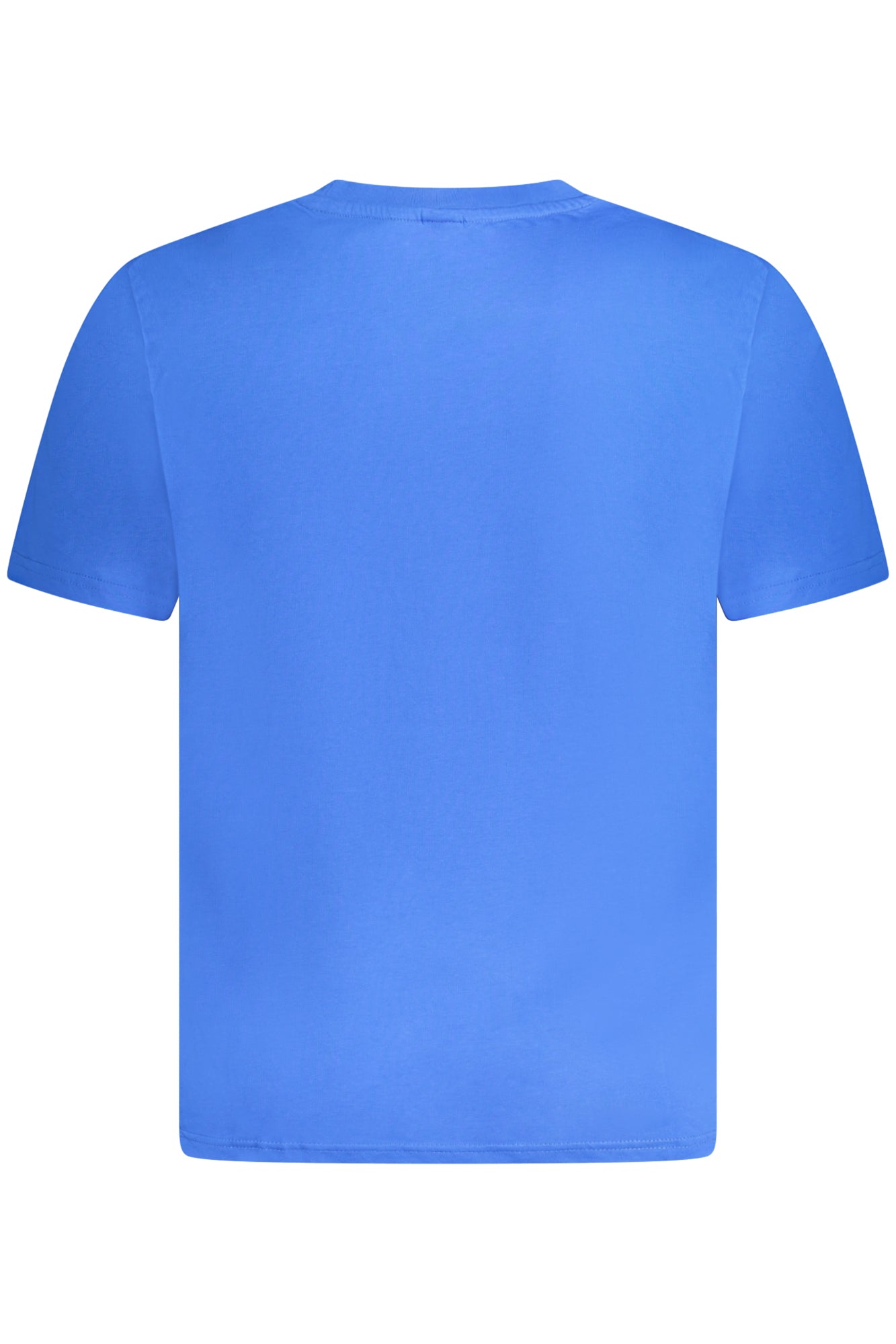 996018000_BL0760 – Blaues Kurzarm-T-Shirt für Herren – Rundhals mit Logo-Druck – Größe: S, M, L, XL, 2XL, 3XL – Farbe: Blu