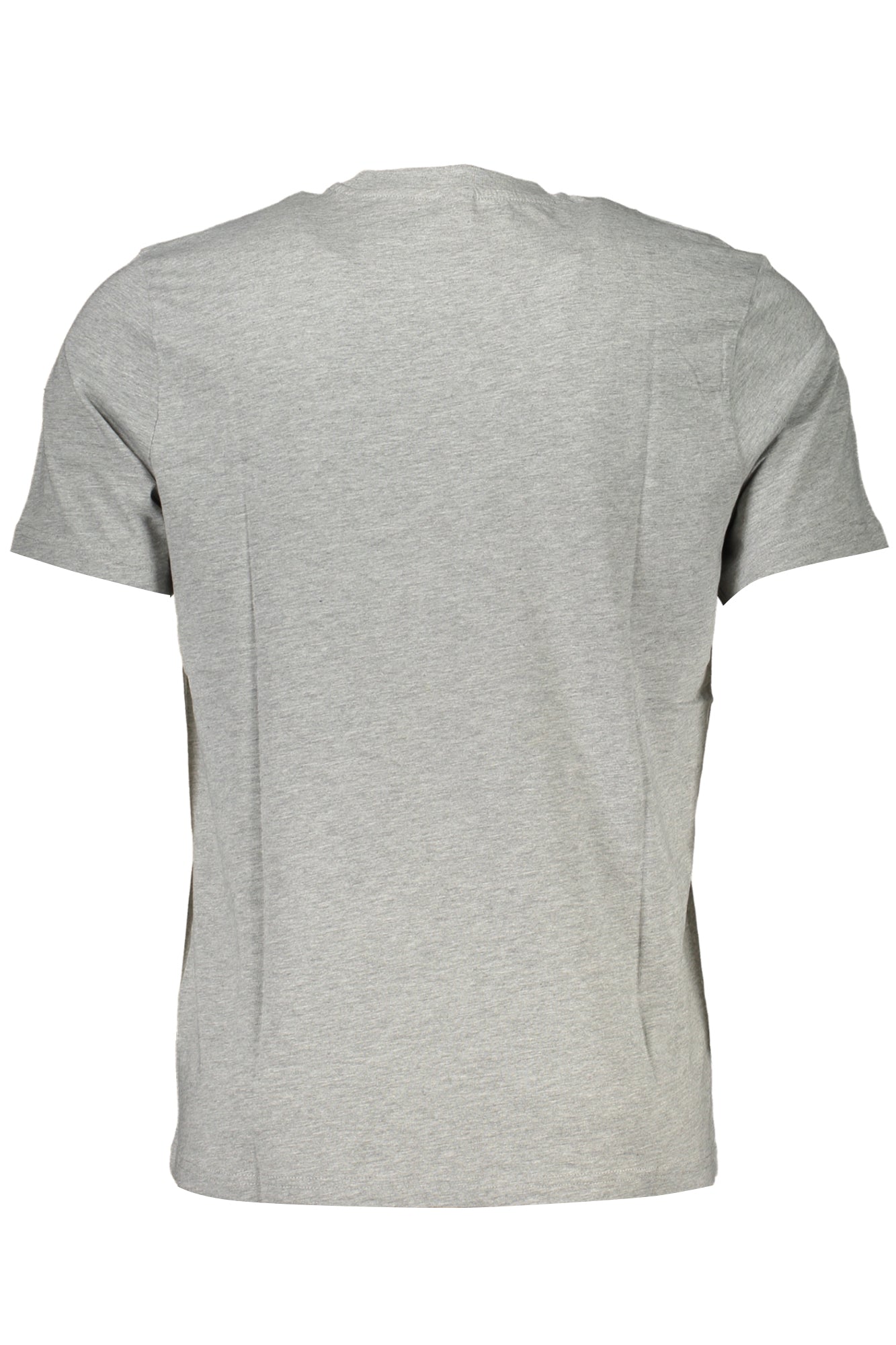 902832000_GR0926 – Herren Kurzarm T-Shirt Grau mit Rundhals und Logodruck – Größe: S, M, L, XL, 2XL – Farbe: Grigio