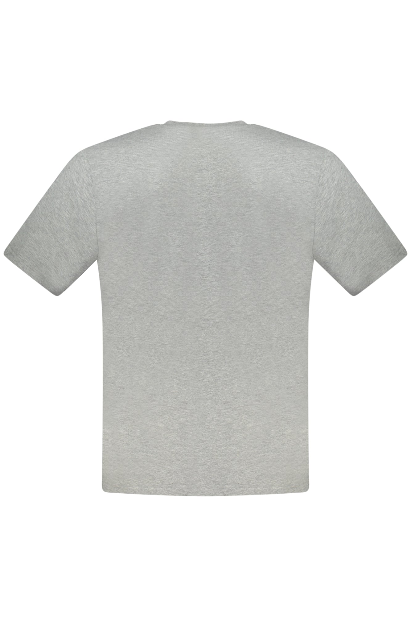 996016000_GR0926 – Graues Kurzarm-Herren T-Shirt mit Rundhals & Logo-Applikation – Größe: S, M, L, XL, 2XL, 3XL – Farbe: Grigio