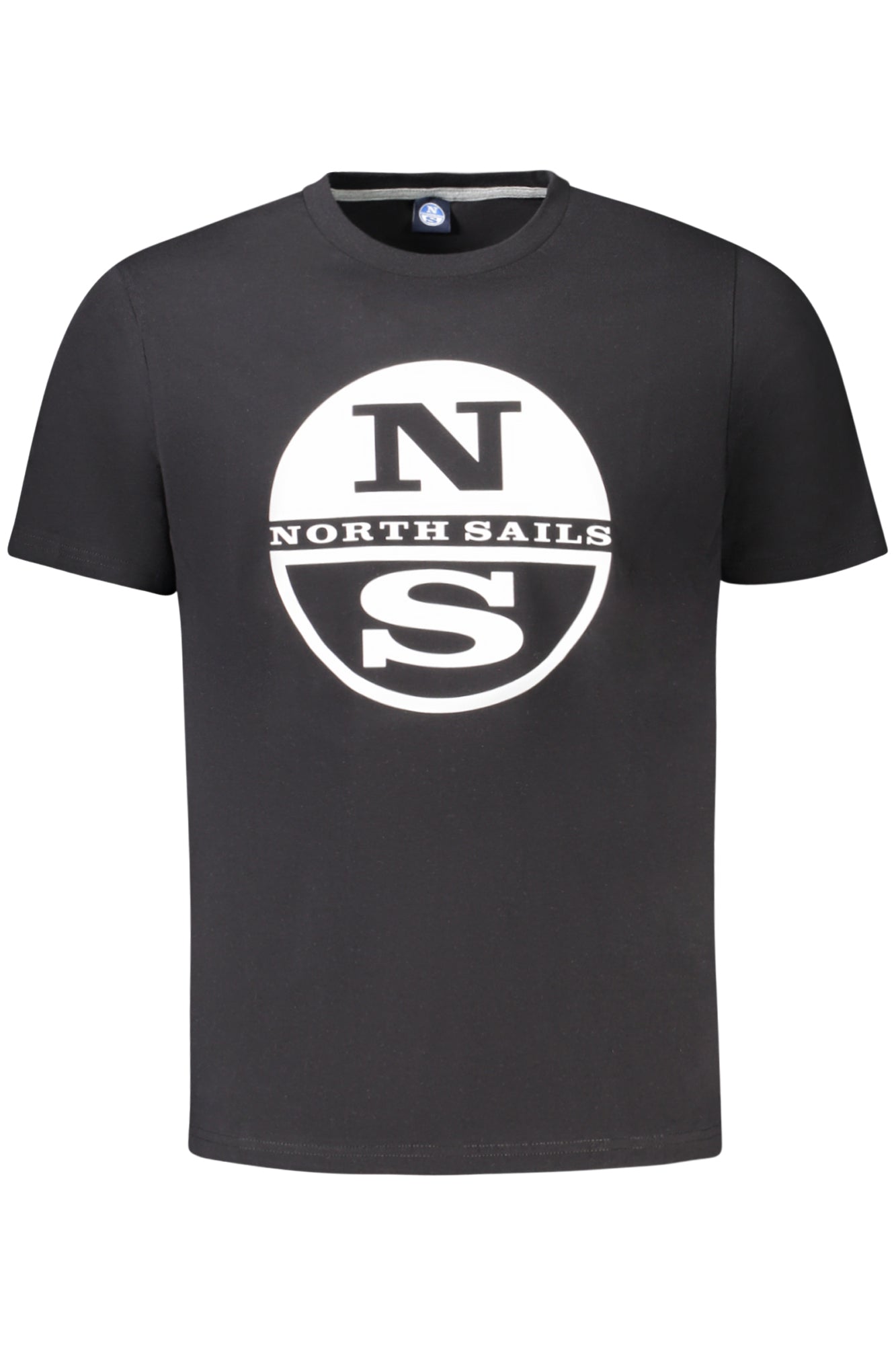 996017000_NE0999 – Herren Kurzarm T-Shirt Schwarz mit Rundhals und Logo-Print – Größe: S, M, L, XL, 2XL, 3XL – Farbe: Nero