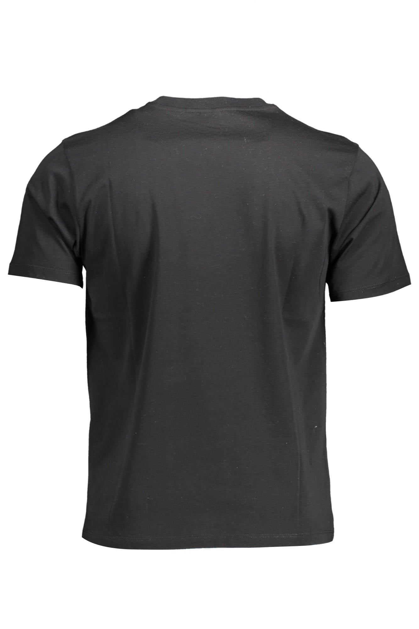 692791-000_NERO_0999 – Herren Kurzarm-T-Shirt Schwarz aus Naturfasern mit Logo & Applikation – Größe: XL – Farbe: Nero