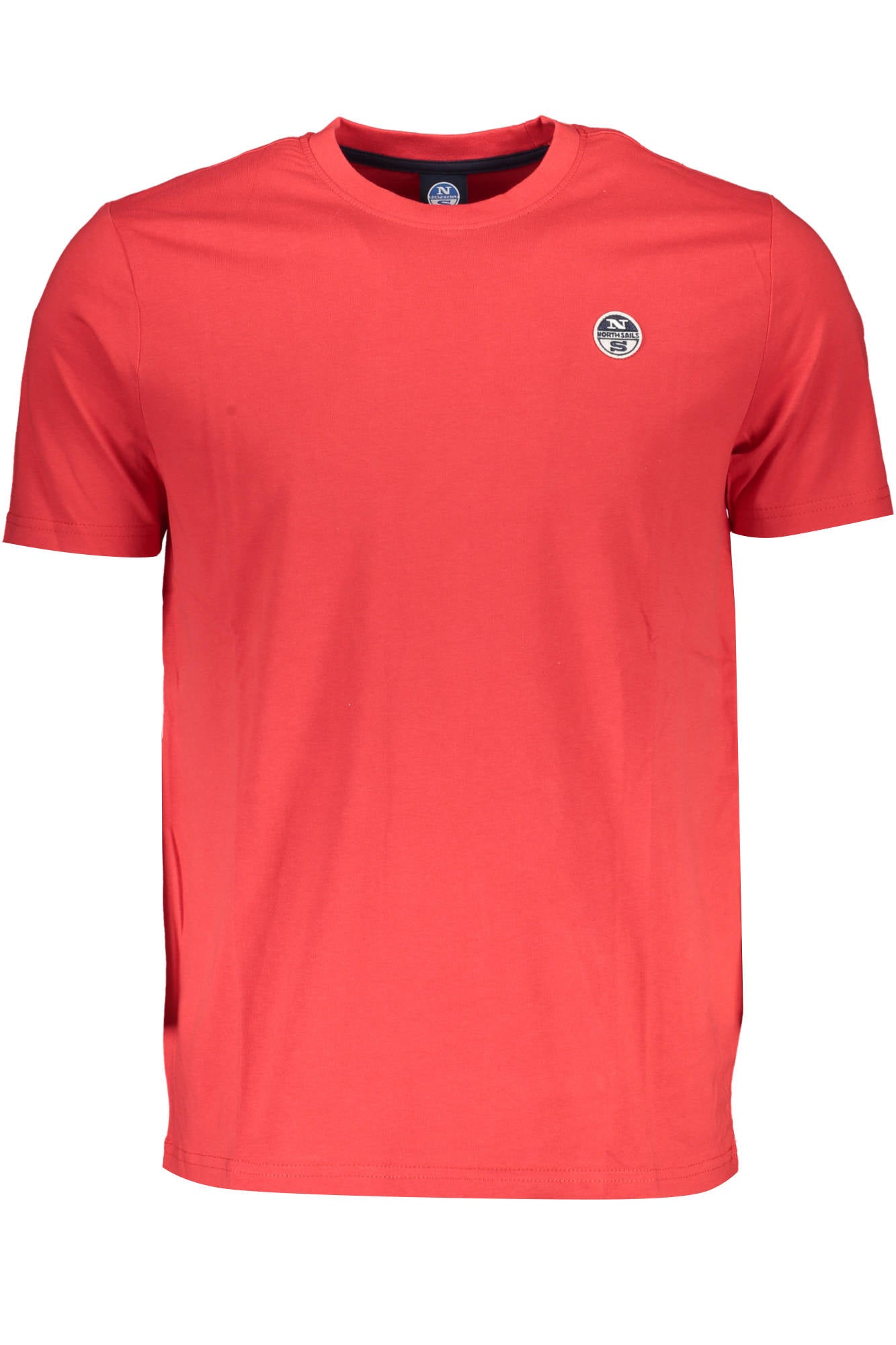 902477-000_ROSSO_0236 – Herren Kurzarm T-Shirt Rot mit Rundhals & Logo Applikation – Größe: 2XL, XL – Farbe: Rosso