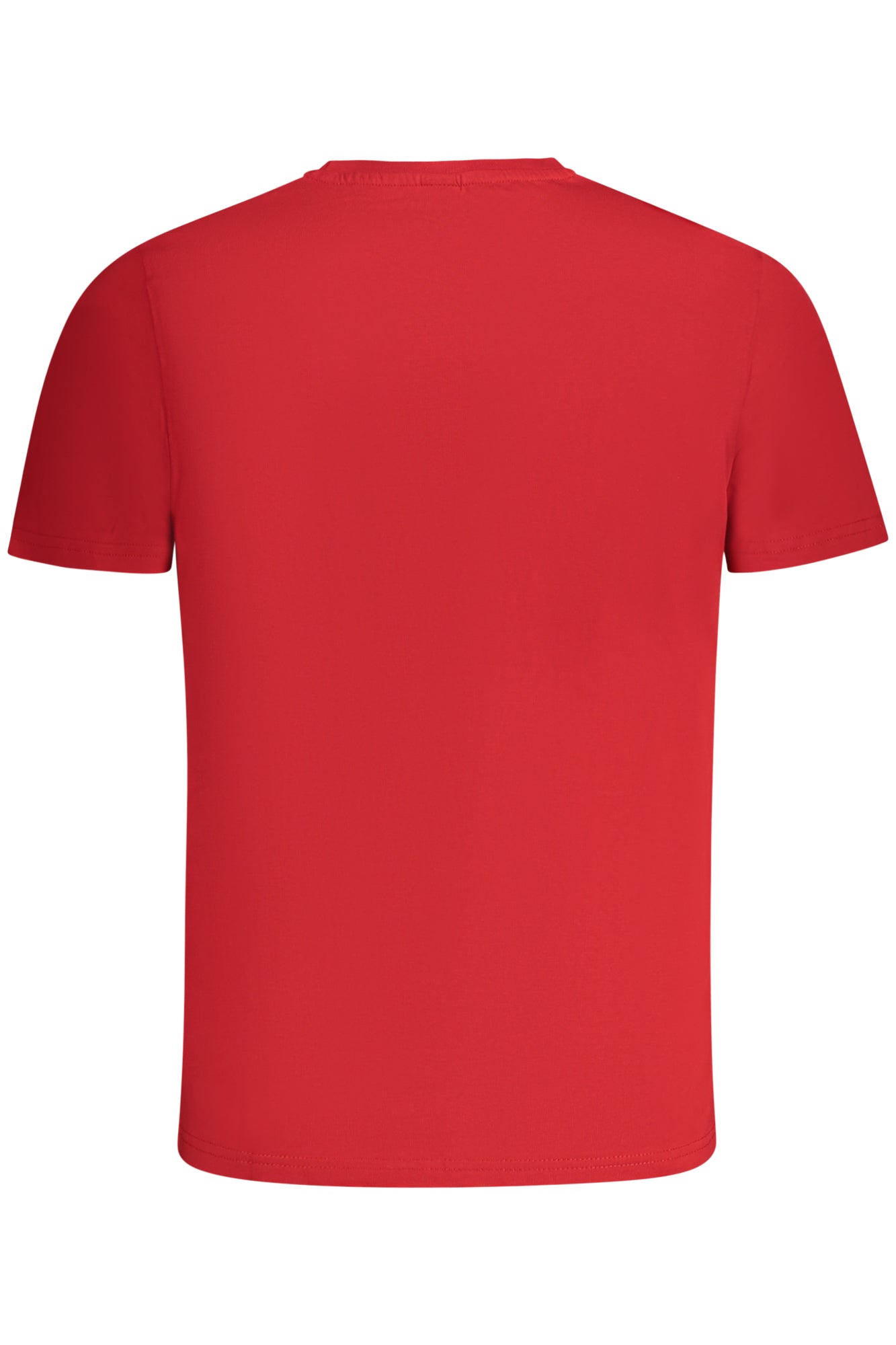 996018000_RO0230 – Herren Kurzarm-T-Shirt Rot mit Rundhalsausschnitt und Logo-Druck – Größe: S, M, L, XL, 2XL, 3XL – Farbe: Rosso