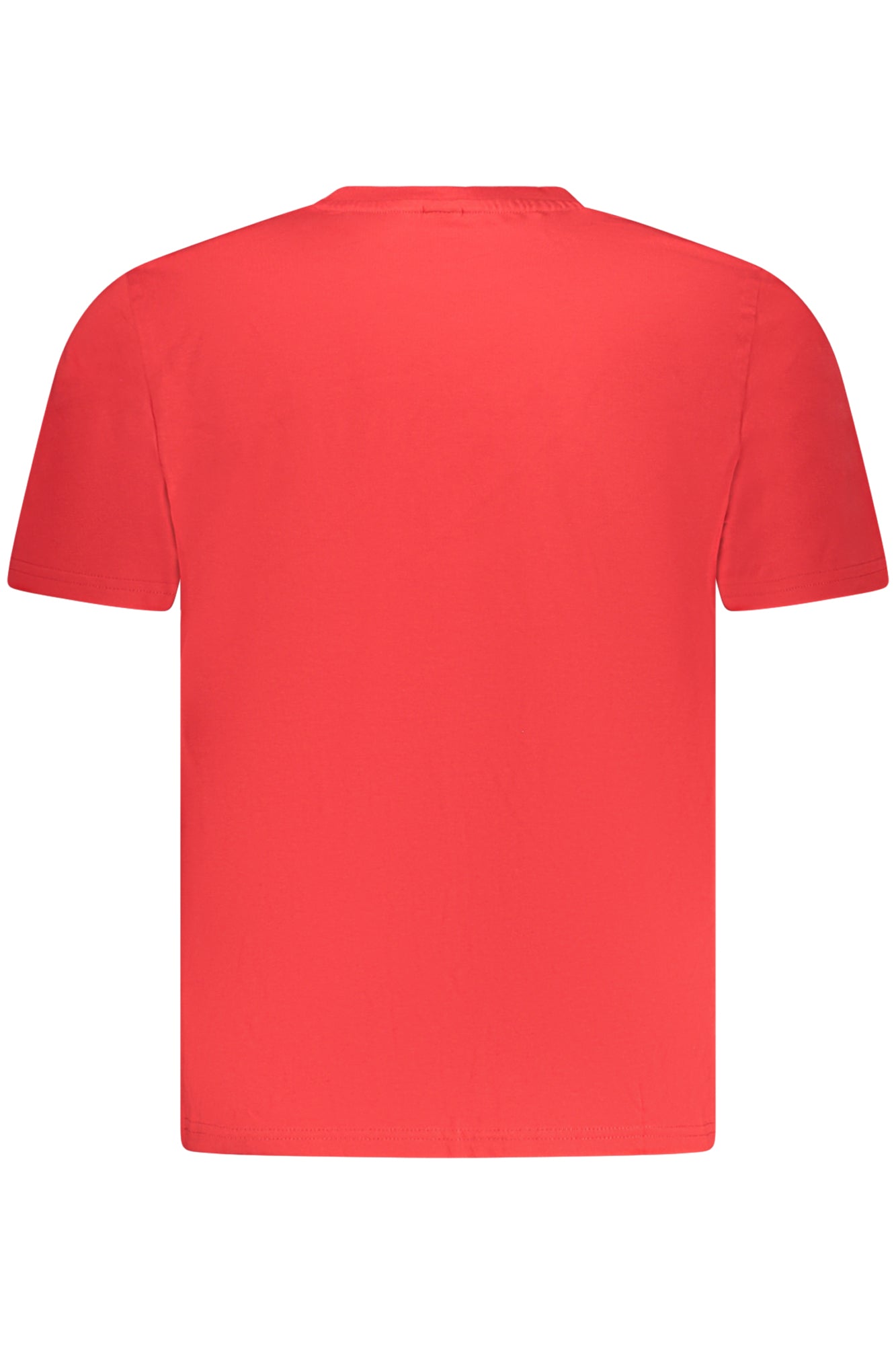 996019000_RO0230 – Herren Kurzarm T-Shirt Rot mit Rundhals und Print-Design – Größe: S, M, L, XL, 2XL, 3XL – Farbe: Rosso