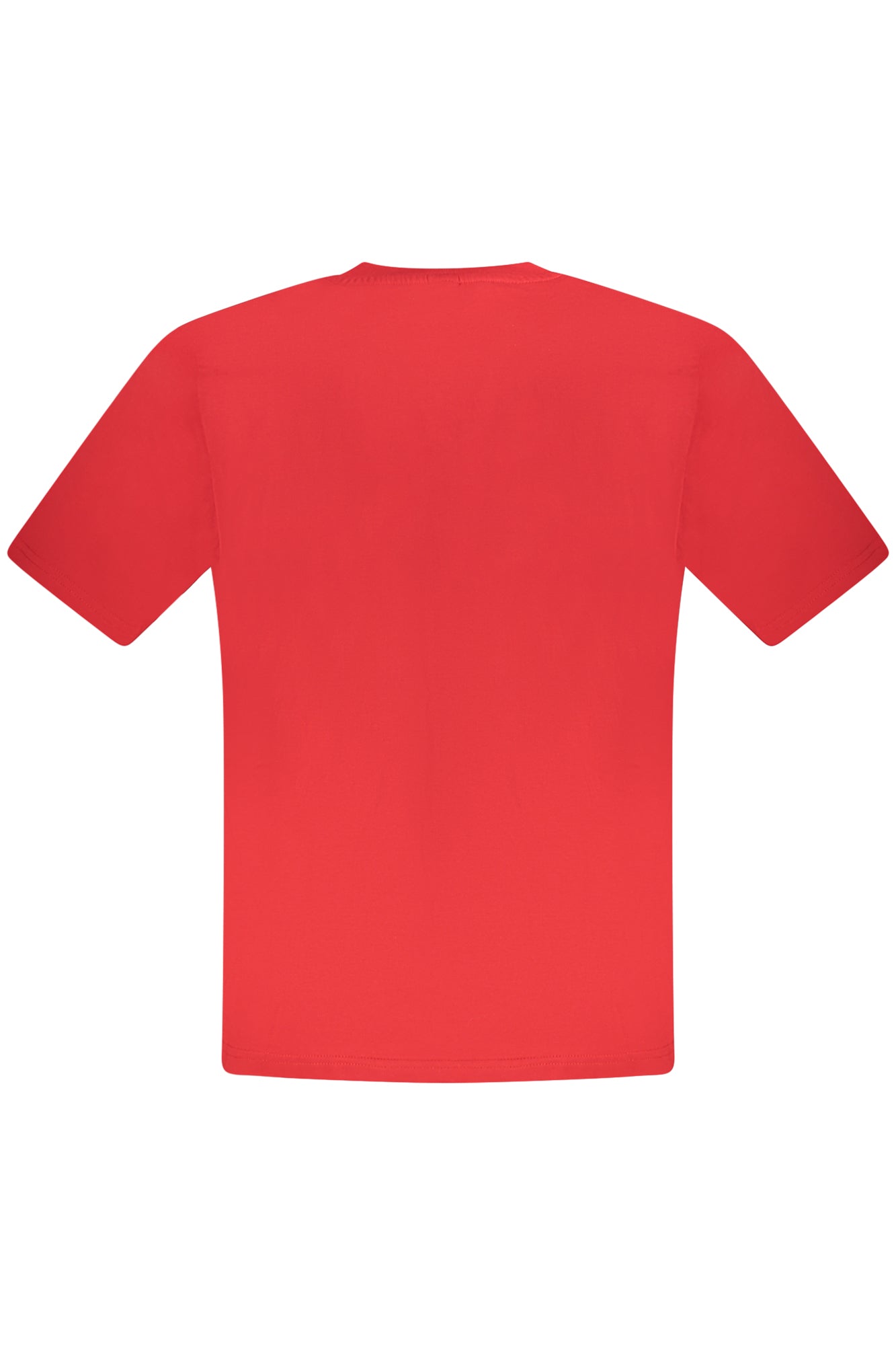 996024000_RO0230 – Stilvolles rotes Herren T-Shirt mit Print und Rundhals – Größe: S, M, L, XL, 2XL, 3XL – Farbe: Rosso