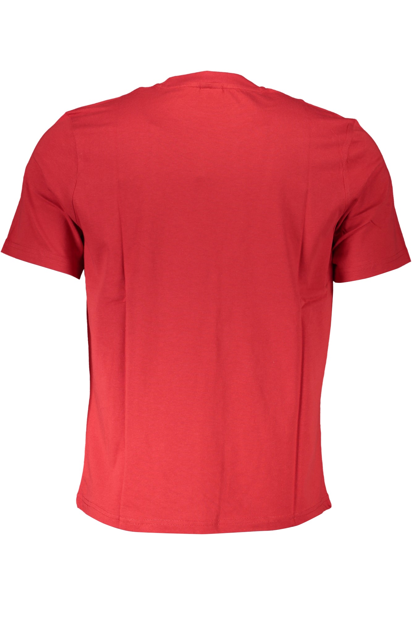 902839000_RO0230 – Herren Kurzarm T-Shirt Rot mit Rundhals und Logodruck – Größe: S, M, XL, 2XL – Farbe: Rosso