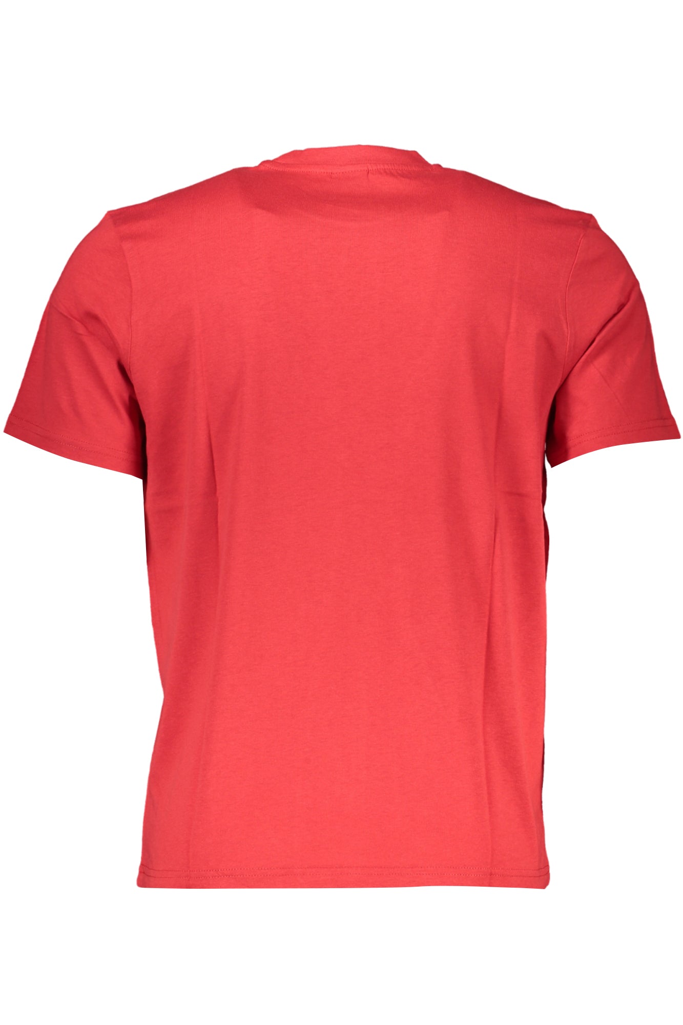 902837000_RO0230 – Kurzärmliges Herren-Shirt in Rot mit Rundhals und Logo-Druck – Größe: S, M, L, XL, 2XL, 3XL – Farbe: Rosso