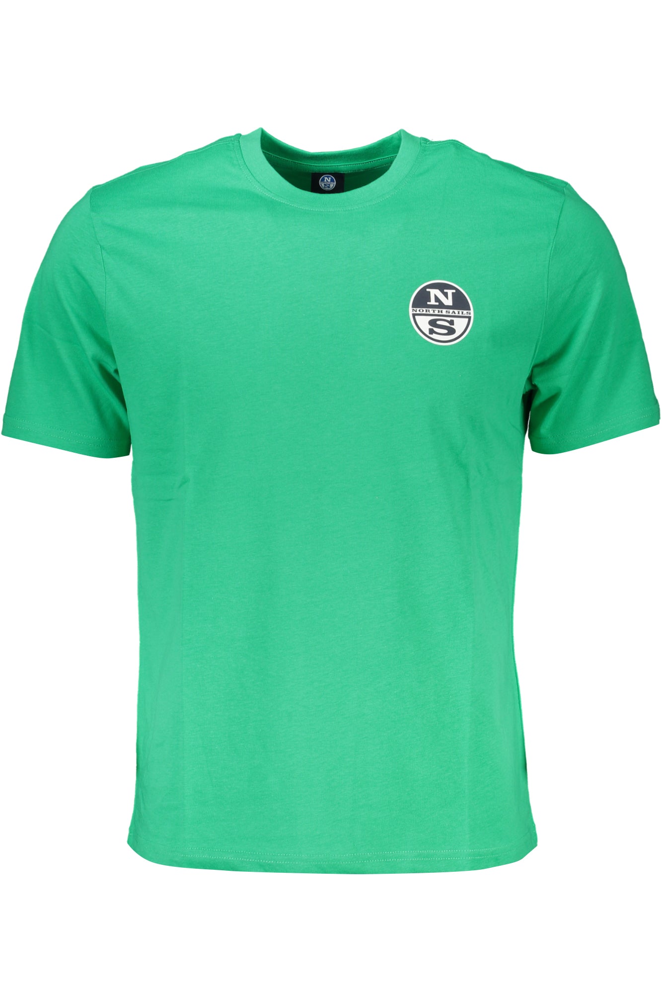 902839000_VE0409 – Grünes Herren Kurzarm-T-Shirt mit Rundhals und Logo-Druck – Größe: M, L, XL, 2XL, 3XL – Farbe: Verde