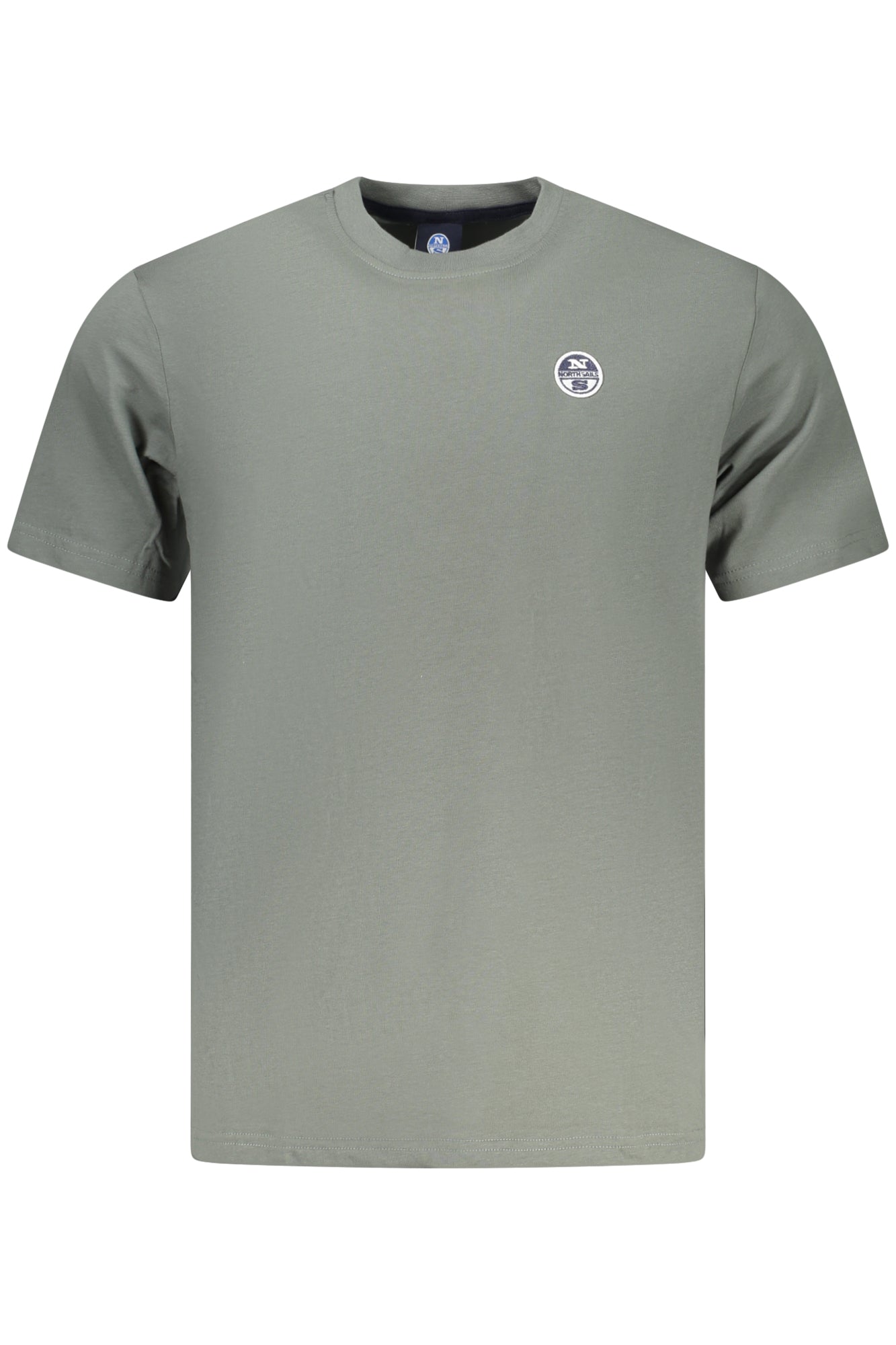 996041000_VE0419 – Stylisches Herren T-Shirt in Grün mit Logo-Applikation und Rundhals – Größe: S, M, L, XL, 2XL, 3XL – Farbe: Verde