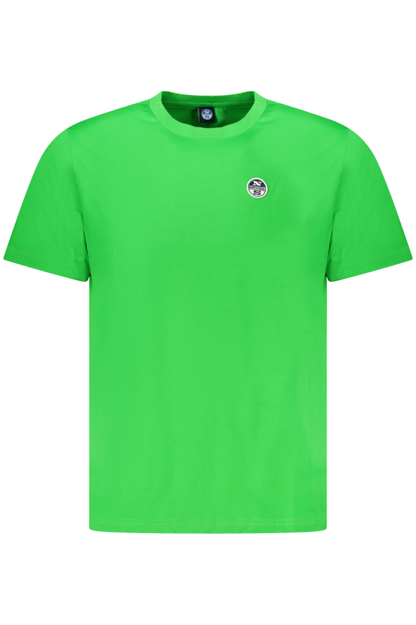 996016000_VE0432 – Grünes Kurzarm Herren T-Shirt mit Rundhals und Applikation – Größe: S, M, L, XL, 2XL, 3XL – Farbe: Verde