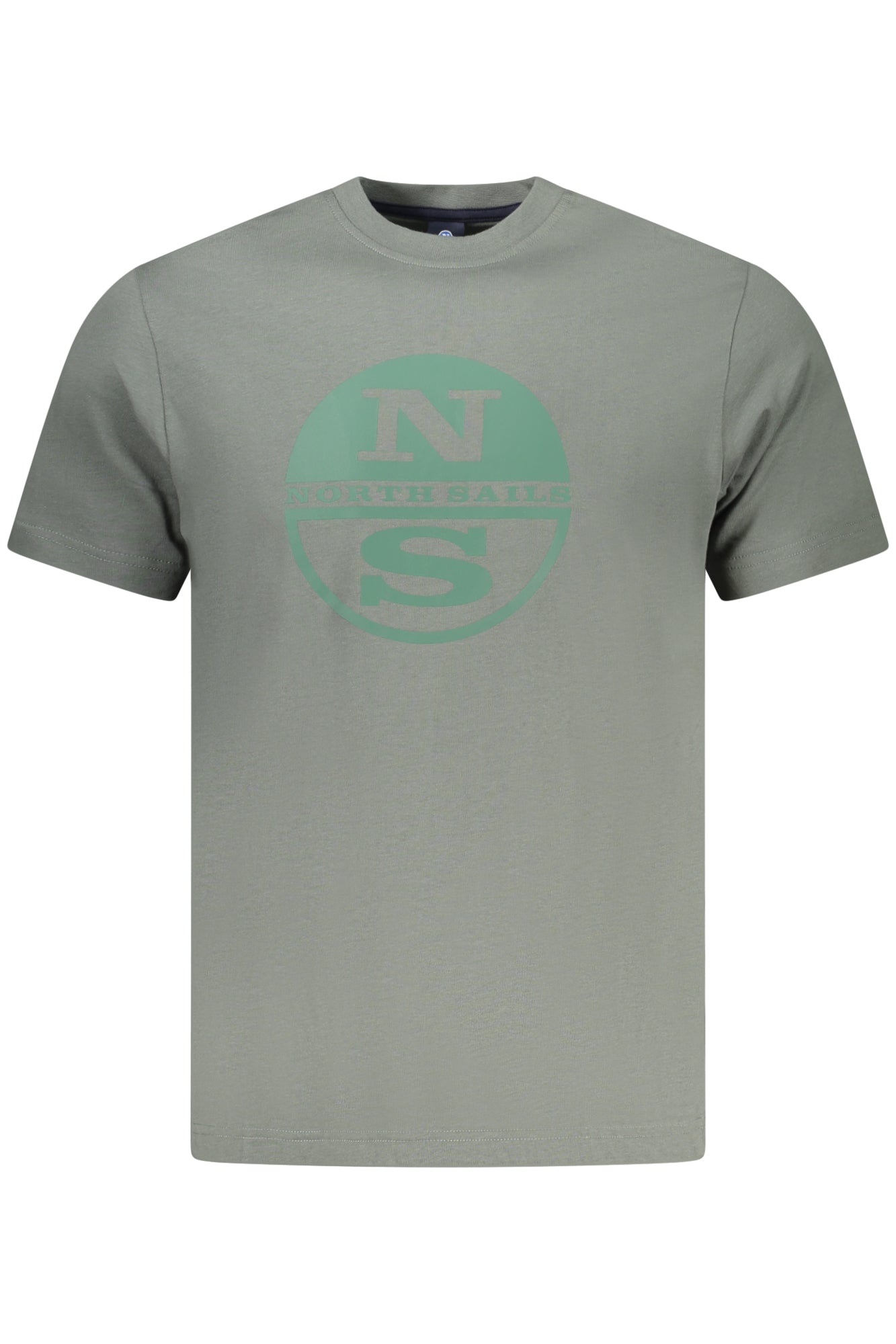 996043000_VE0419 – Herrengrünes T-Shirt mit Rundhals und Logo-Print – Kurzarmshirt – Größe: S, M, L, XL, 2XL, 3XL – Farbe: Verde