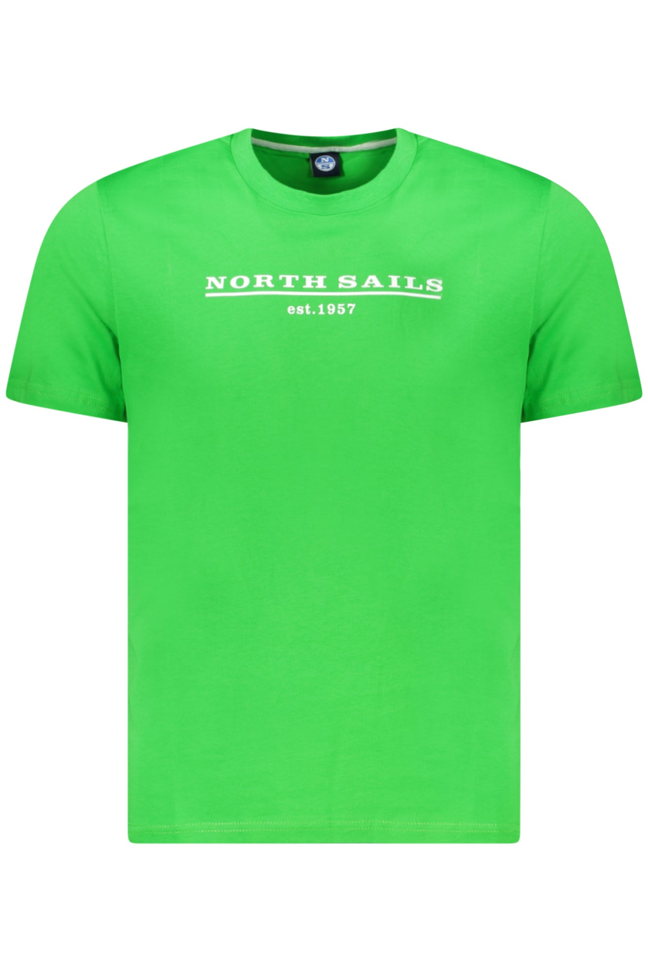 996022000_VE0432 – Grünes Herren T-Shirt mit Rundhals und Logodruck – Kurzarmstil – Größe: S, M, L, XL, 2XL, 3XL – Farbe: Verde