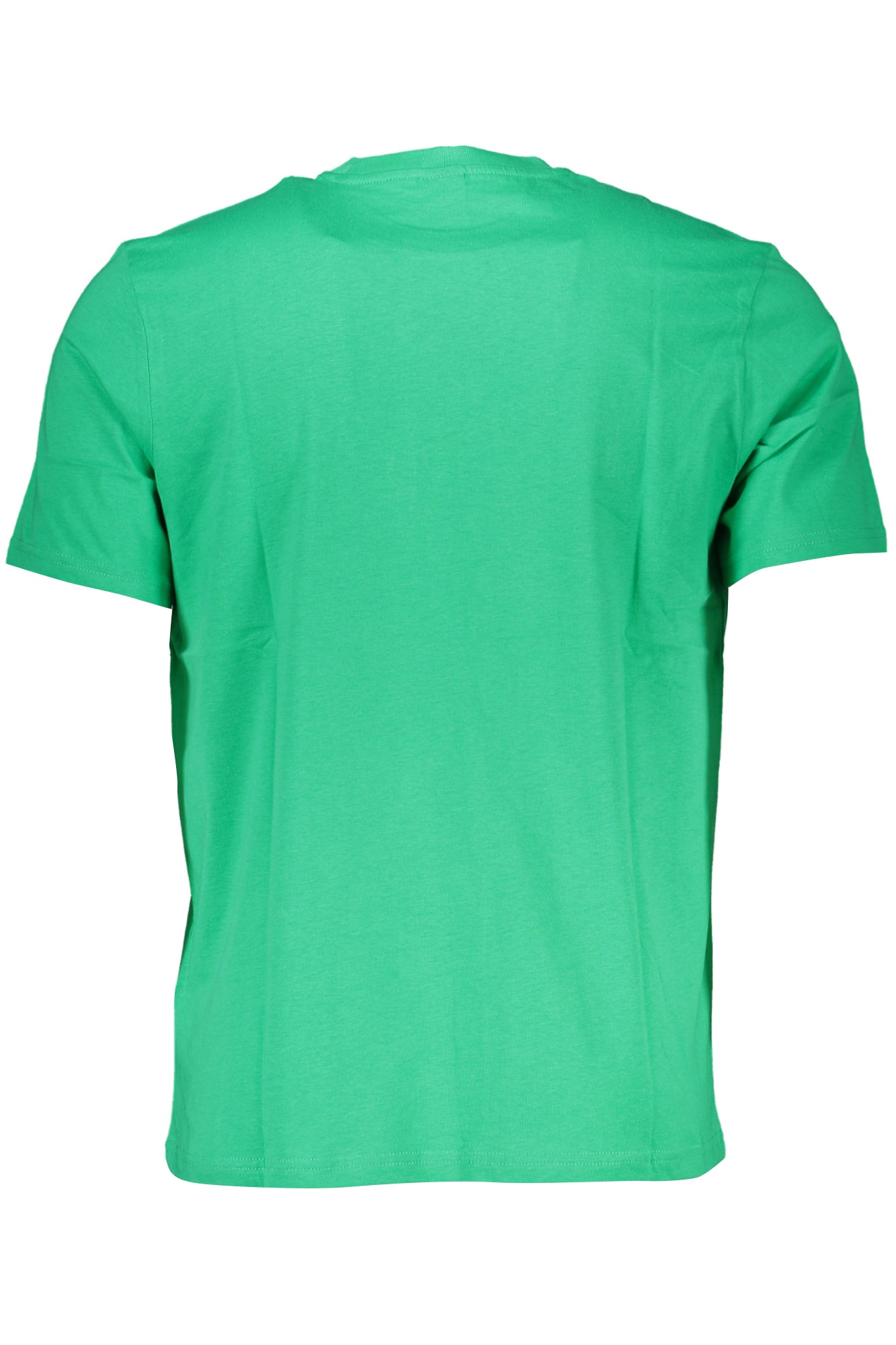 902831000_VE0409 – Grünes Herren Kurzarm-T-Shirt mit Rundhals und Logo-Applikation – Größe: S, M, L, XL, 2XL, 3XL – Farbe: Verde