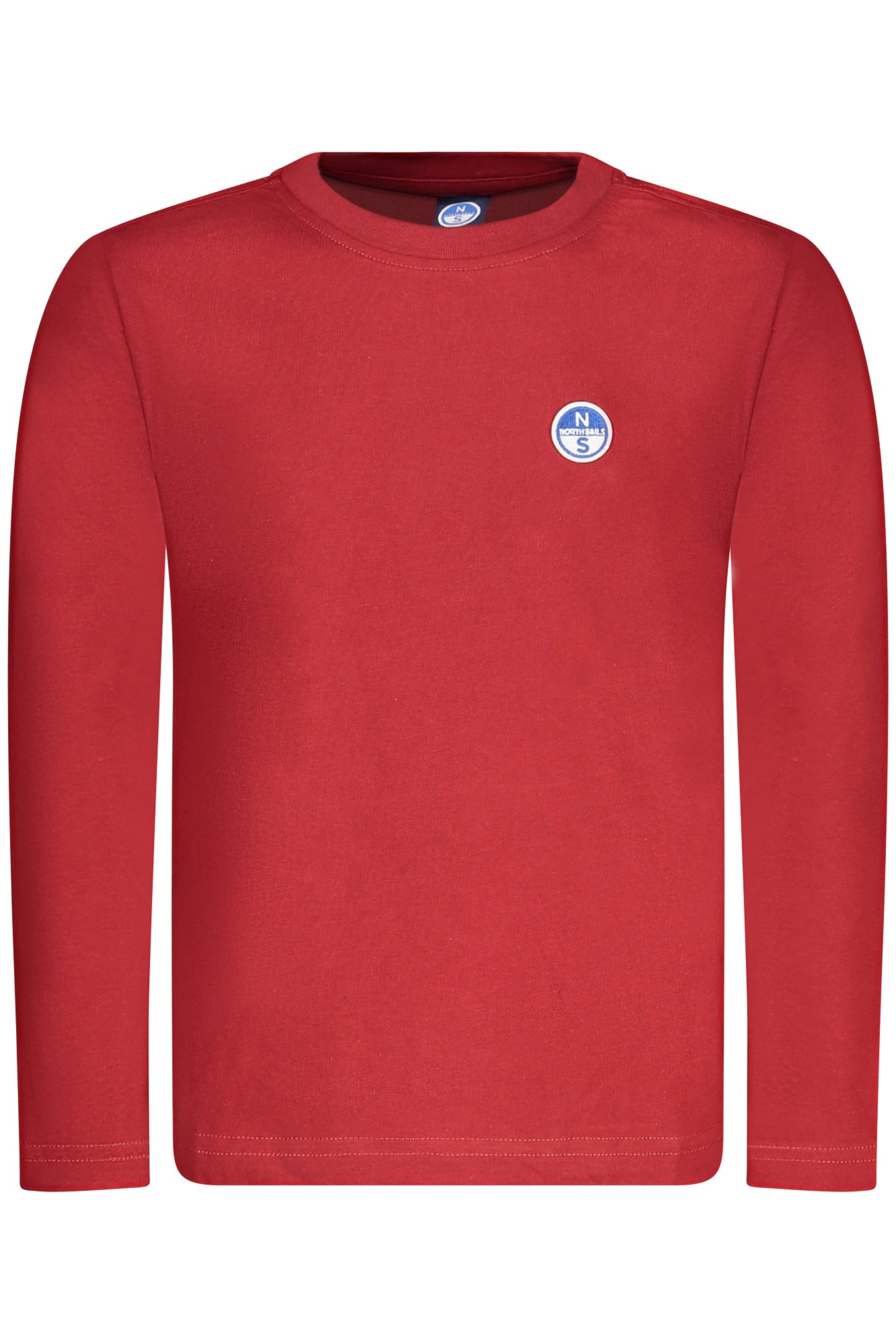 795231000_RO0278 – Langarm-Shirt für Kinder - Rot, Nachhaltig & Mit Logo-Applikation – Größe: 6A, 8A, 10A, 12A, 14A – Farbe: Rosso