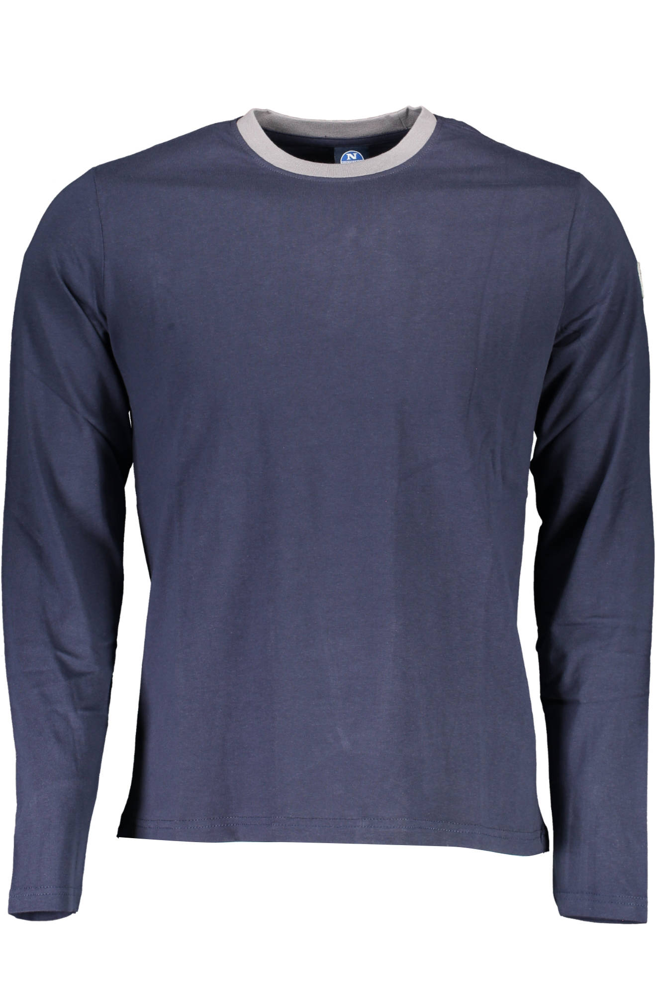 902479-000_BLU_0802 – Herren Langarmshirt Blau mit Rundhals & Kontrastelementen – Größe: 2XL – Farbe: Blu