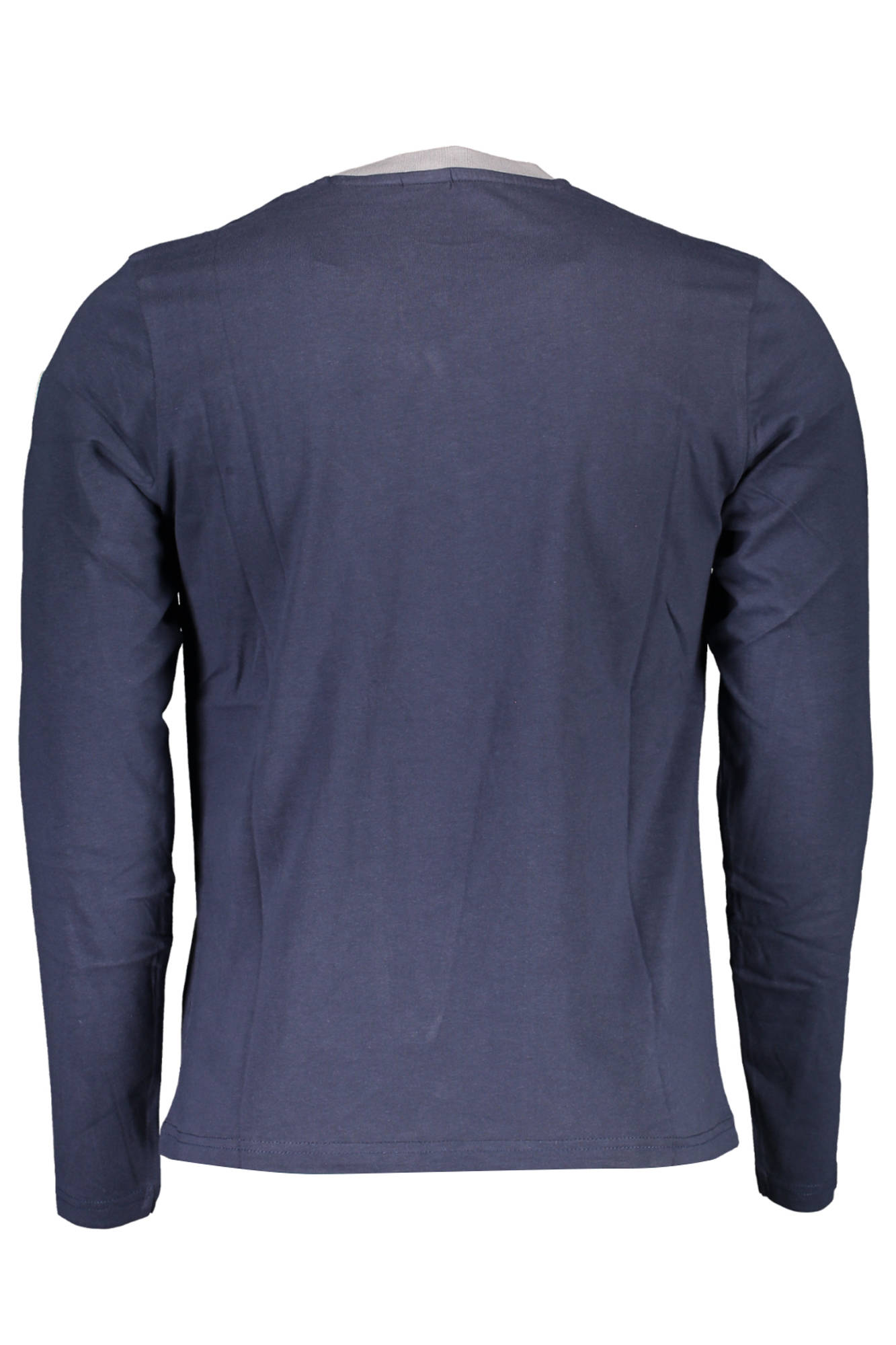 902479-000_BLU_0802 – Herren Langarmshirt Blau mit Rundhals & Kontrastelementen – Größe: 2XL – Farbe: Blu