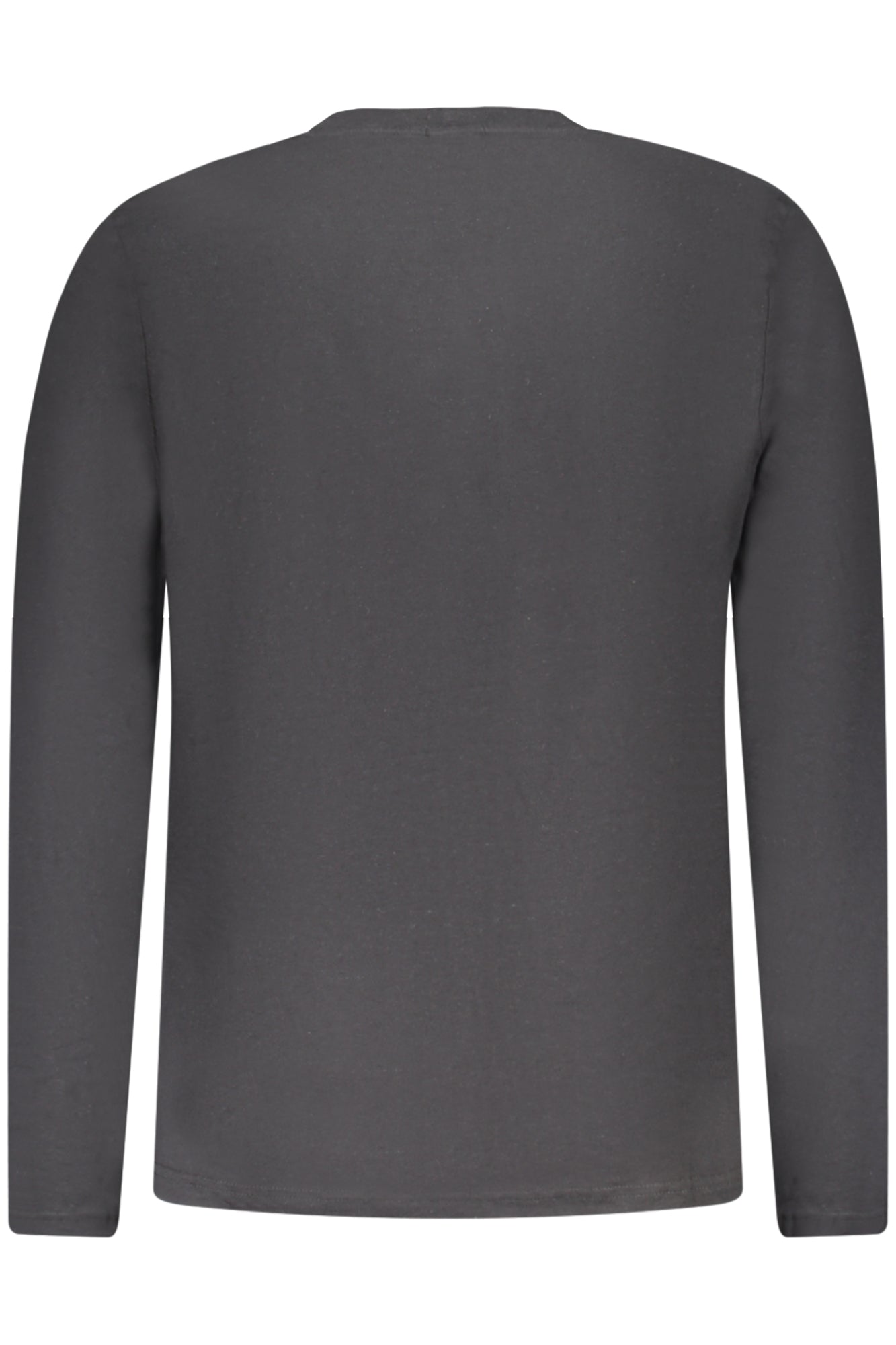 996034000_NE0999 – Elegantes Langarmshirt für Herren – Schwarz mit Rundhals und Applikation – Größe: S, M, L, XL, 2XL, 3XL – Farbe: Nero