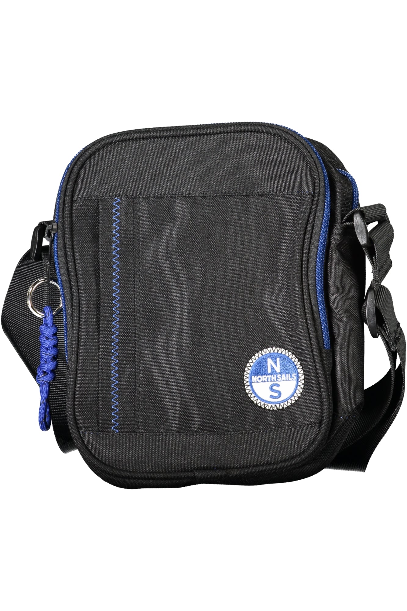 631044000_NE0999 – Schwarze Herren Umhängetasche mit Fächern & verstellbarem Gurt – Größe: UNI – Farbe: Nero