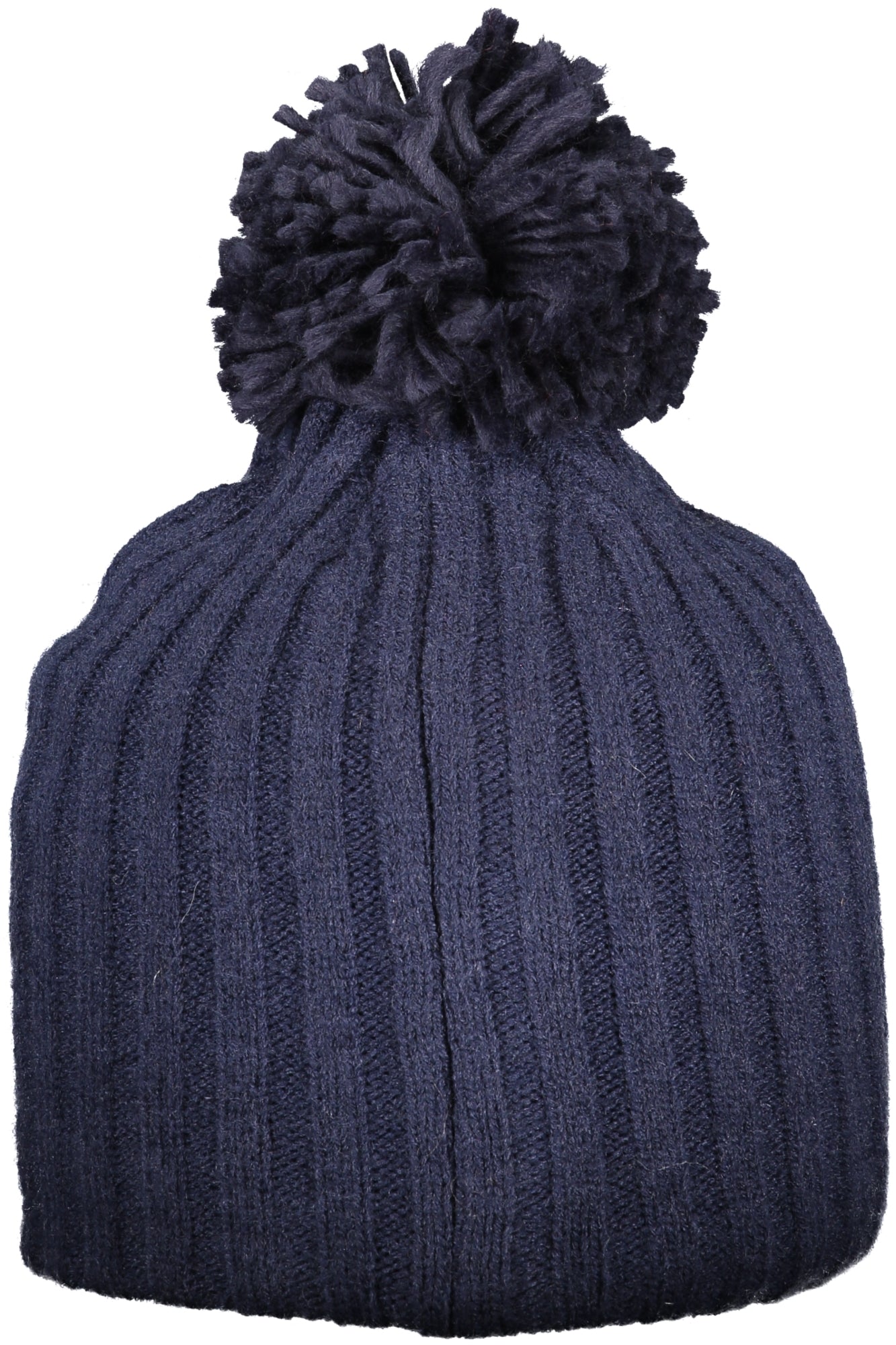 850108_BLNAVY – Blaue Damenmütze aus Norwegen 1963 mit Bommel und Applikation – Größe: UNI – Farbe: Blu