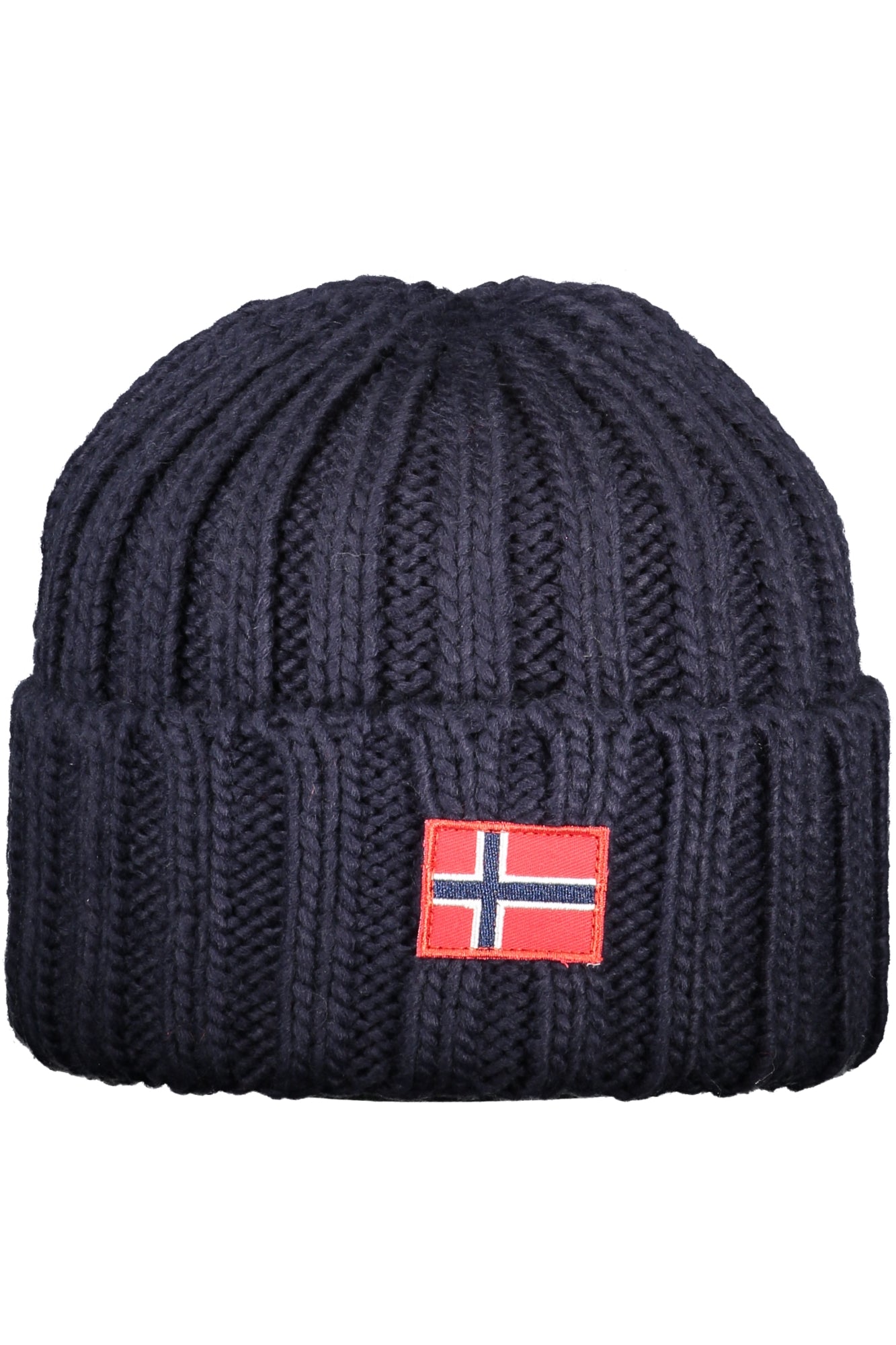 850103_BLNAVY – Blaue Herrenmütze: Stilvoll mit Norwegen 1963 Logo Applikation – Größe: UNI – Farbe: Blu