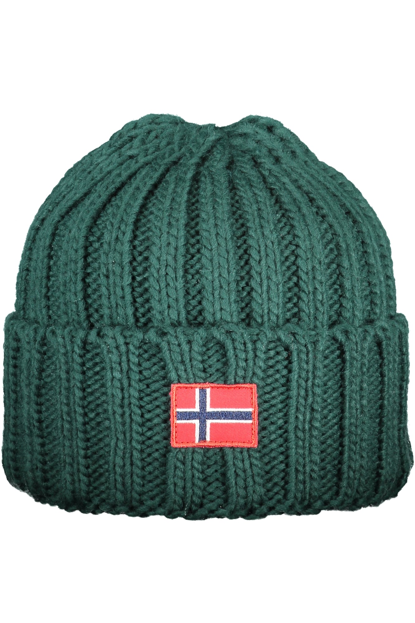 850103_VEALPINE – Grüne Norwegen Herrenmütze mit stilvoller Applikation und Logo – Größe: UNI – Farbe: Verde
