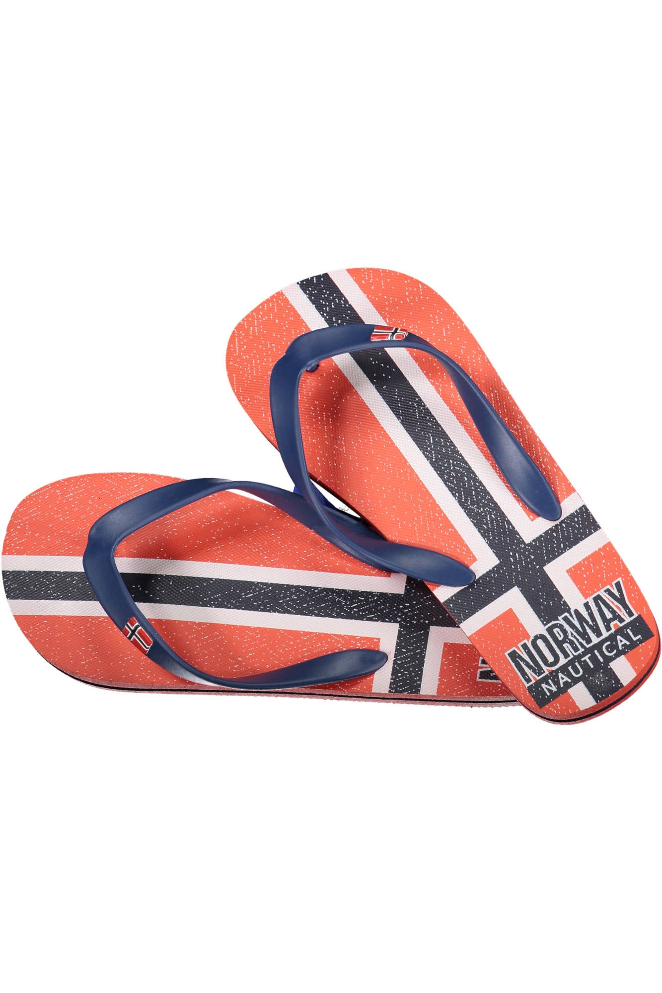 831004_ROSSO_RED-RACE – Herren Pantoletten: Rote Zehentrenner mit Kontrast und Druck – Größe: 41, 42, 43, 44, 45 – Farbe: Rosso