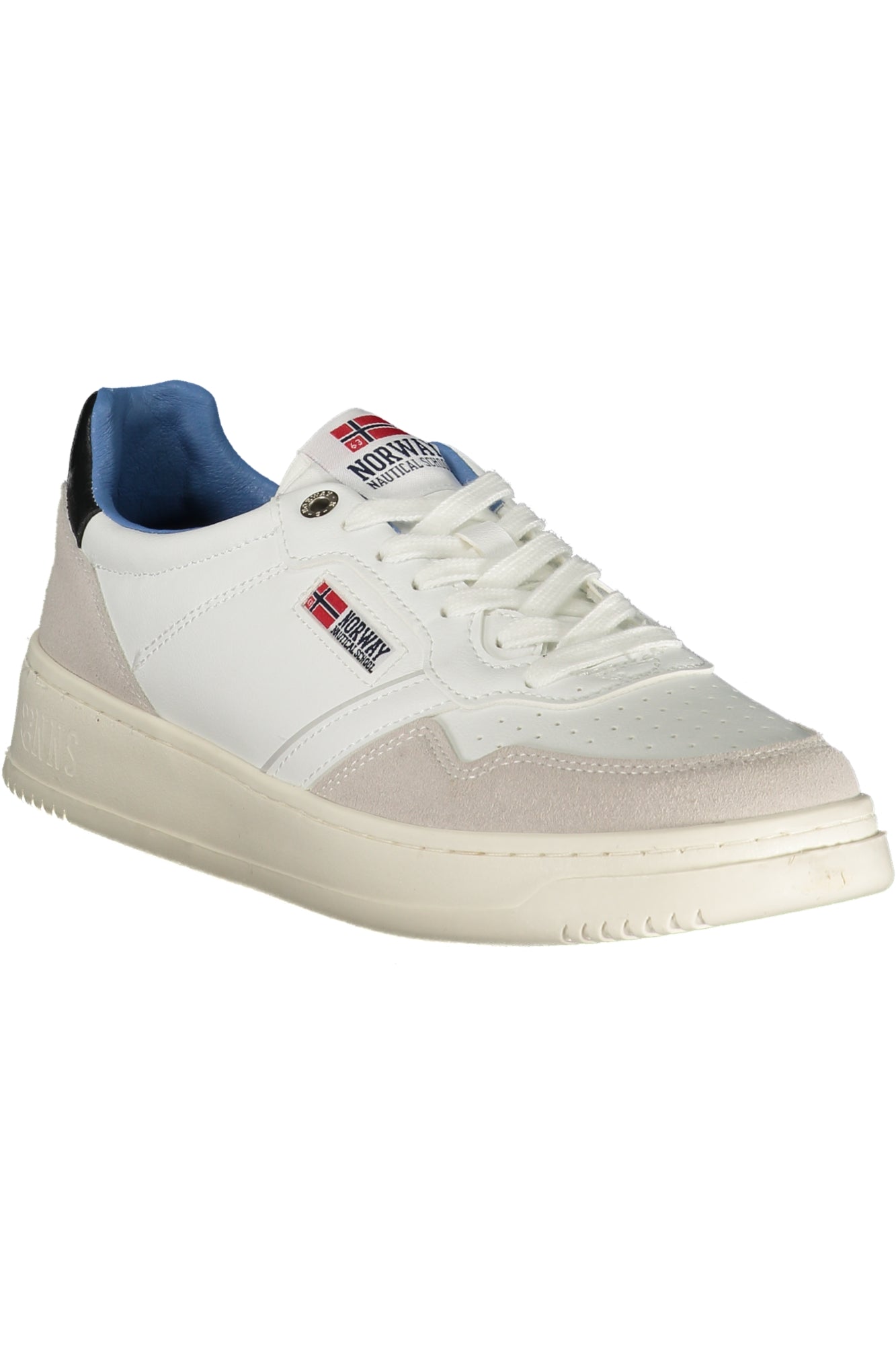 851062_BIWHITE – Elegante weiße Herrensportschuhe mit kontrastierenden Details – Größe: 41, 42, 43, 44, 45, 46 – Farbe: Bianco