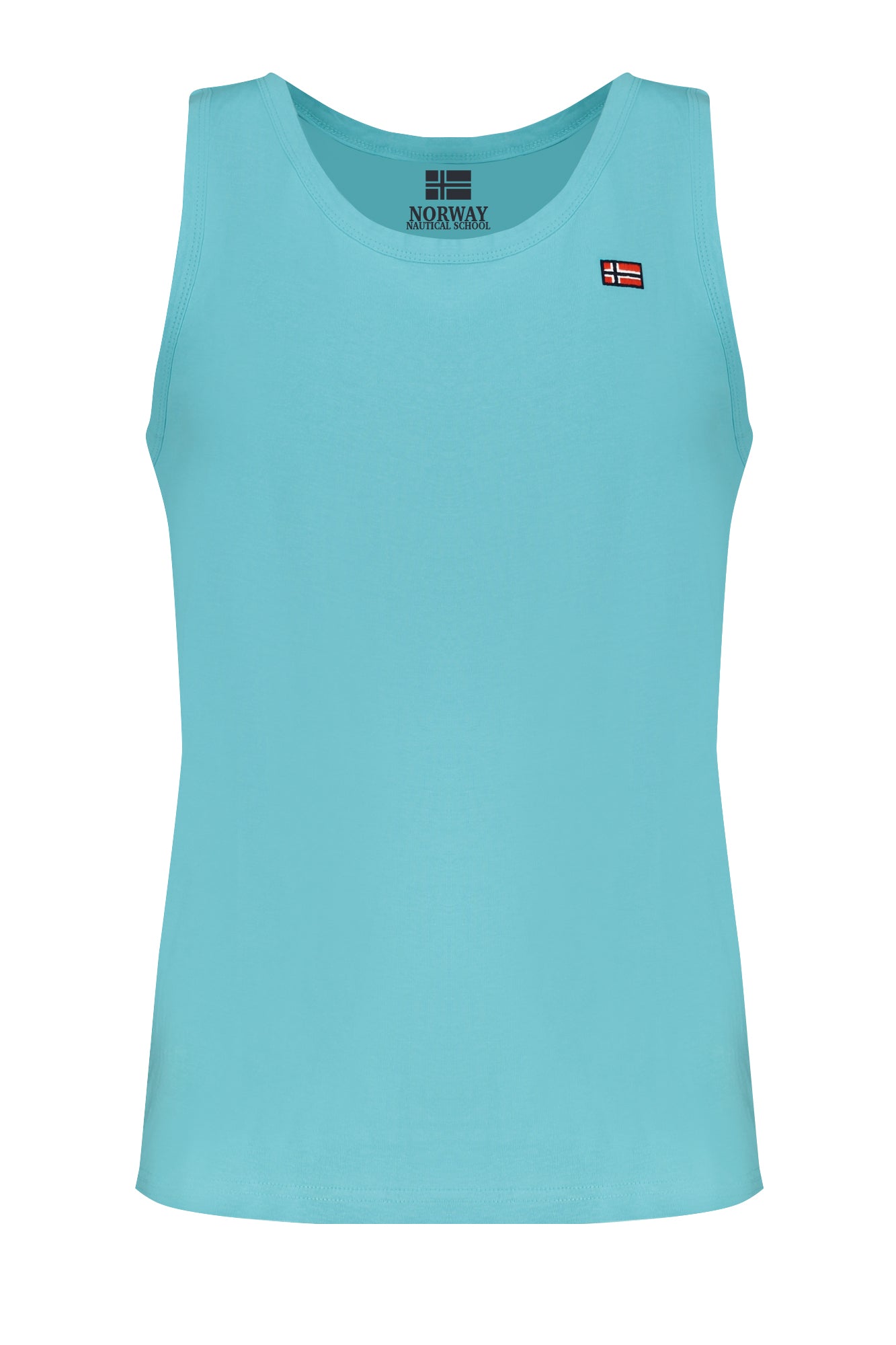 845910_AZACQUA – Herren-Tanktop Blau mit Stickerei und Rundhalsausschnitt, Breite Träger – Größe: M, L, XL, 2XL – Farbe: Azzurro