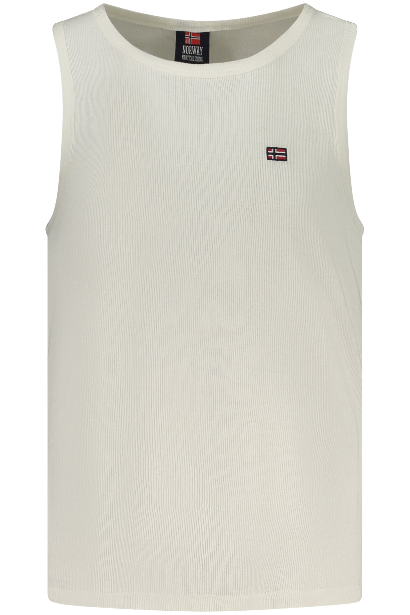 855920_BIWHITE – Elegantes Herren Tanktop mit Stickerei – Stil von 1963 aus Norwegen – Größe: S, M, L, XL, 2XL, 3XL – Farbe: Bianco