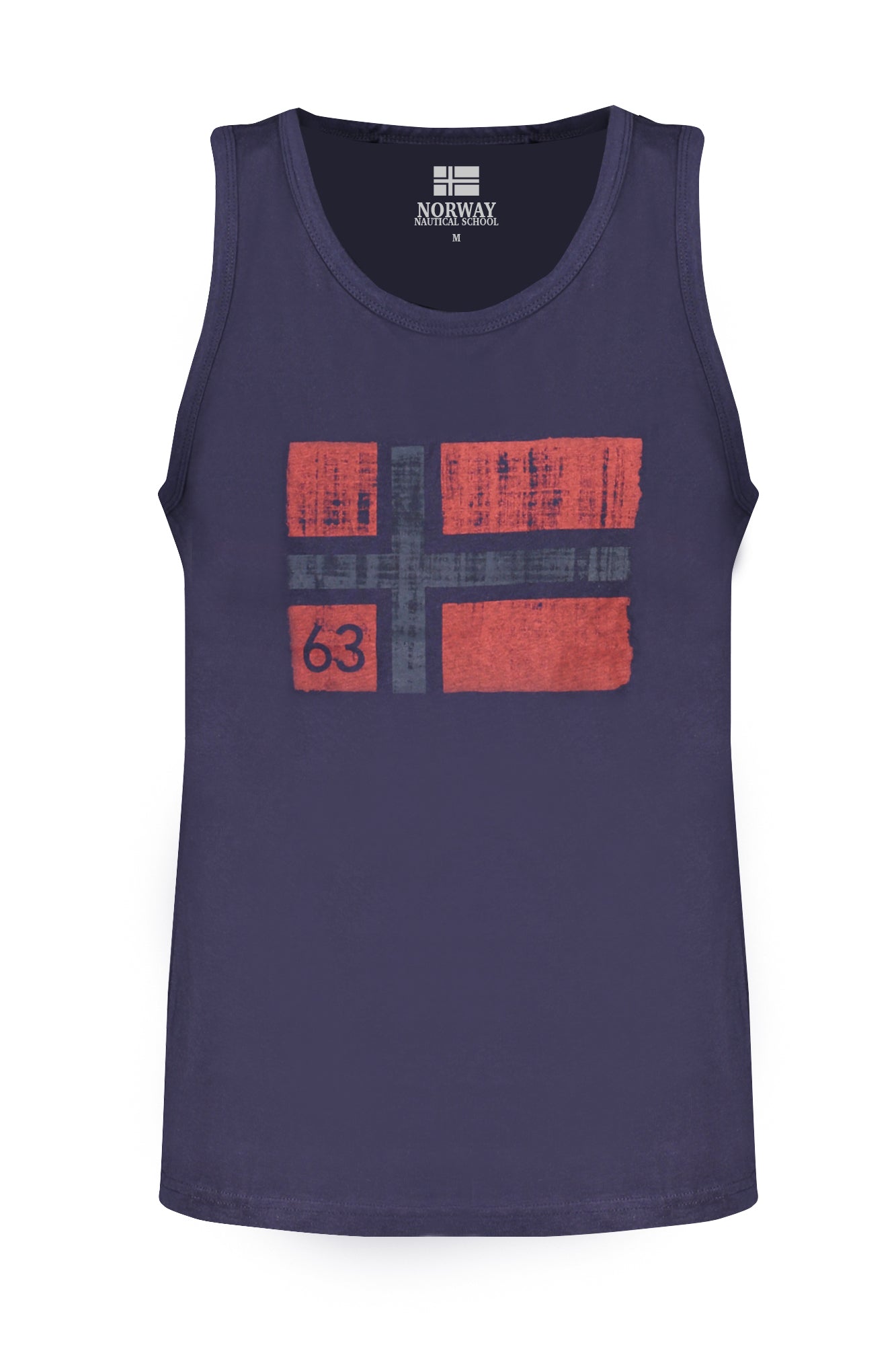845919_BLBLU – Herren Tanktop Blau mit Druck – Breite Schultern & Rundhalsausschnitt – Größe: M, L, XL, 2XL – Farbe: Blu