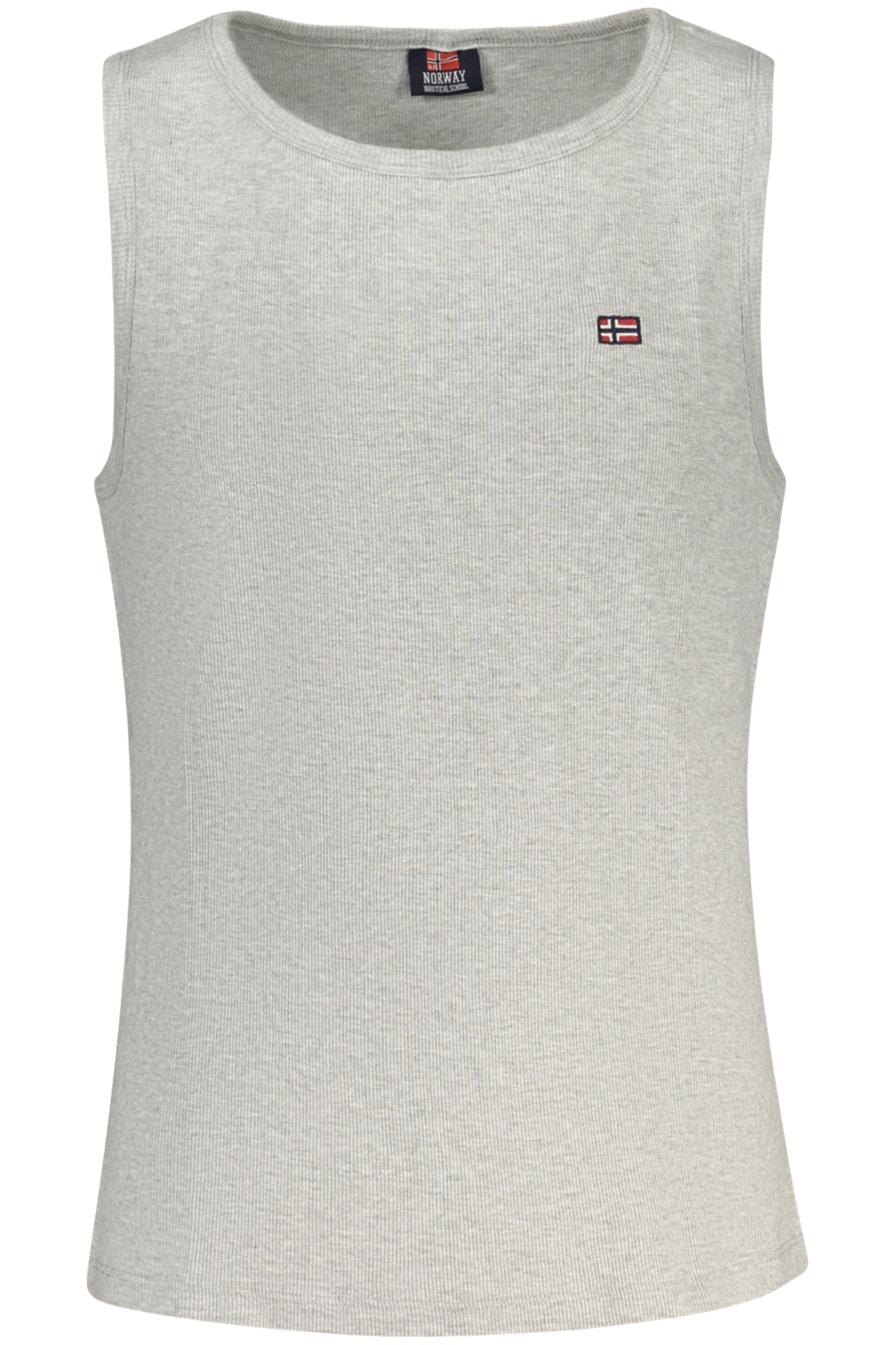 855920_GRGREYME – Graues Herren-Tanktop mit Stickerei - Stilvolles Norwegen-Design – Größe: S, M, L, XL, 2XL, 3XL – Farbe: Grigio