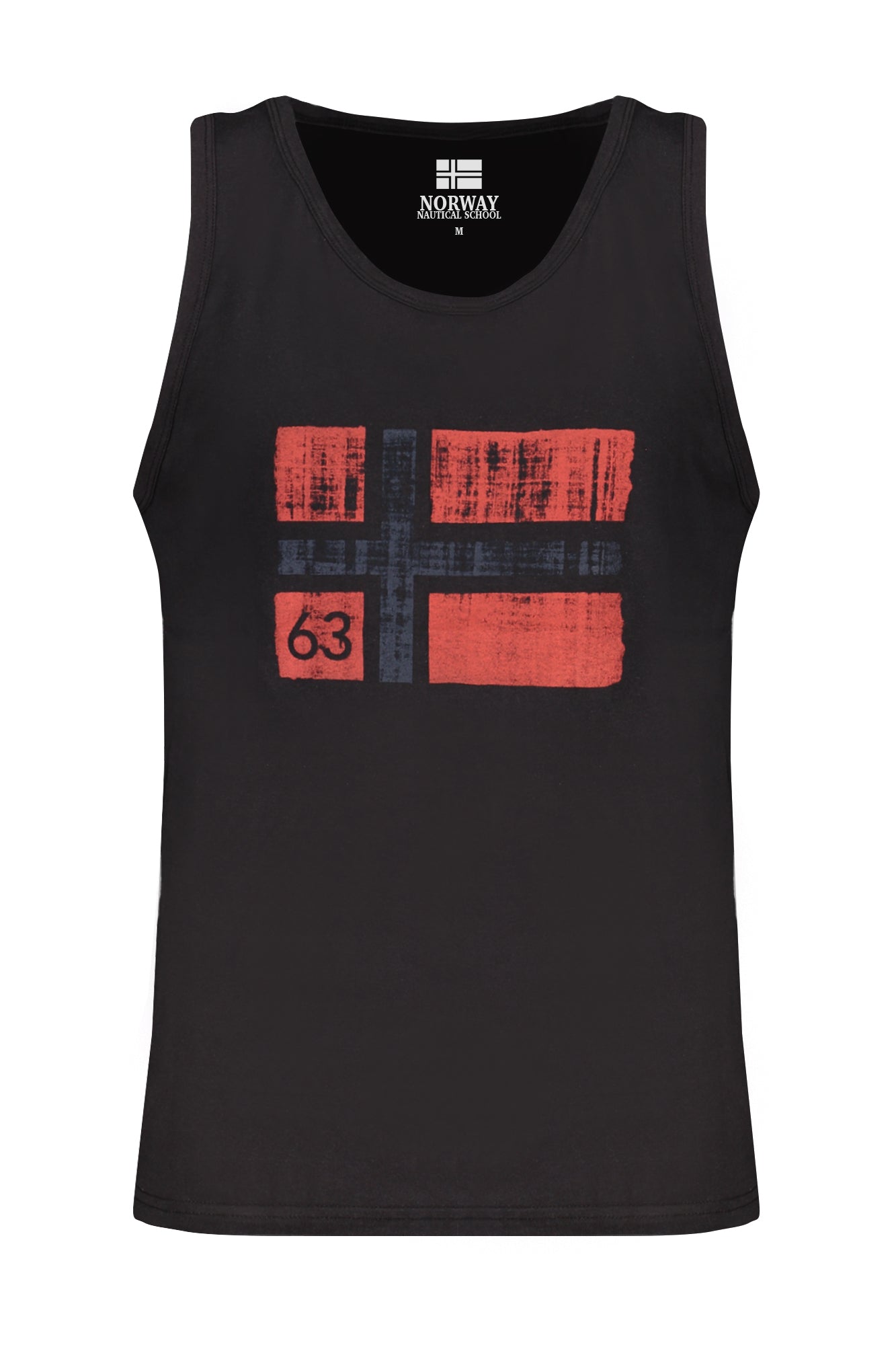 845919_NEBLACK – Schwarzes Herren-Tanktop mit Rundhalsausschnitt und Logo-Druck – Größe: M, L, XL, 2XL – Farbe: Nero
