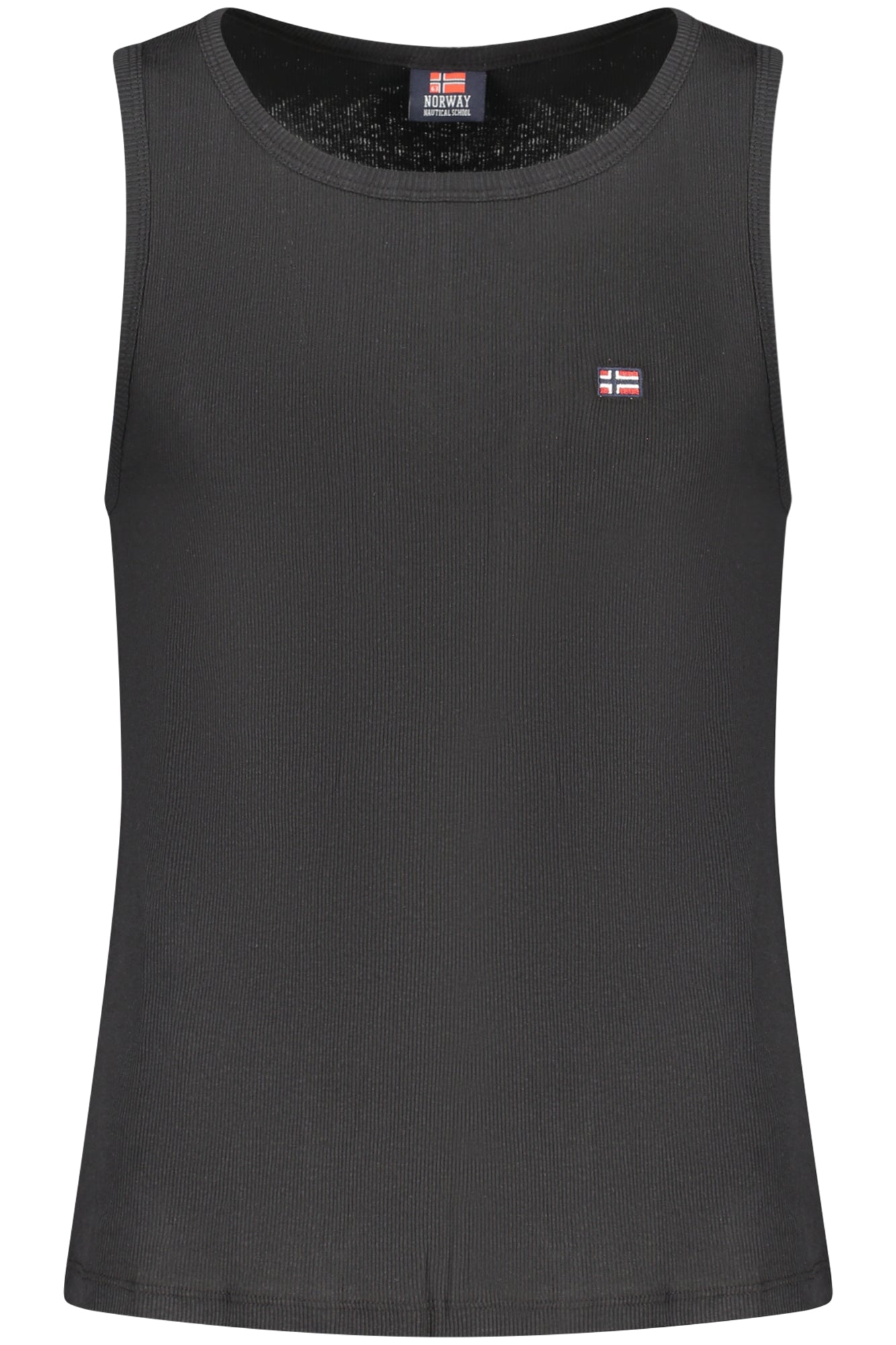 855920_NEBLACK – Elegantes Herren Tanktop schwarz mit Stickerei und Logo-Details – Größe: M, S, L, XL, 2XL, 3XL – Farbe: Nero