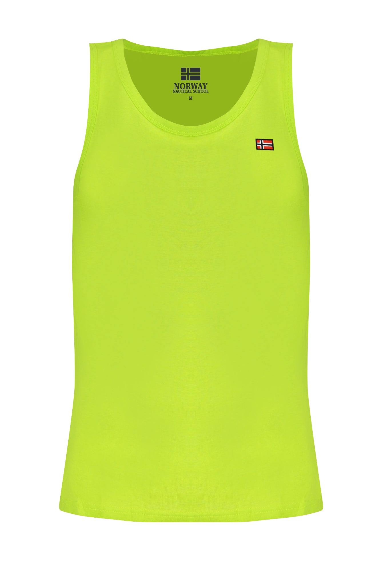 845910_VEACIDO – Grünes Herren-Tanktop mit Rundhalsausschnitt und Stickerei – Größe: M, L, XL, 2XL – Farbe: Verde