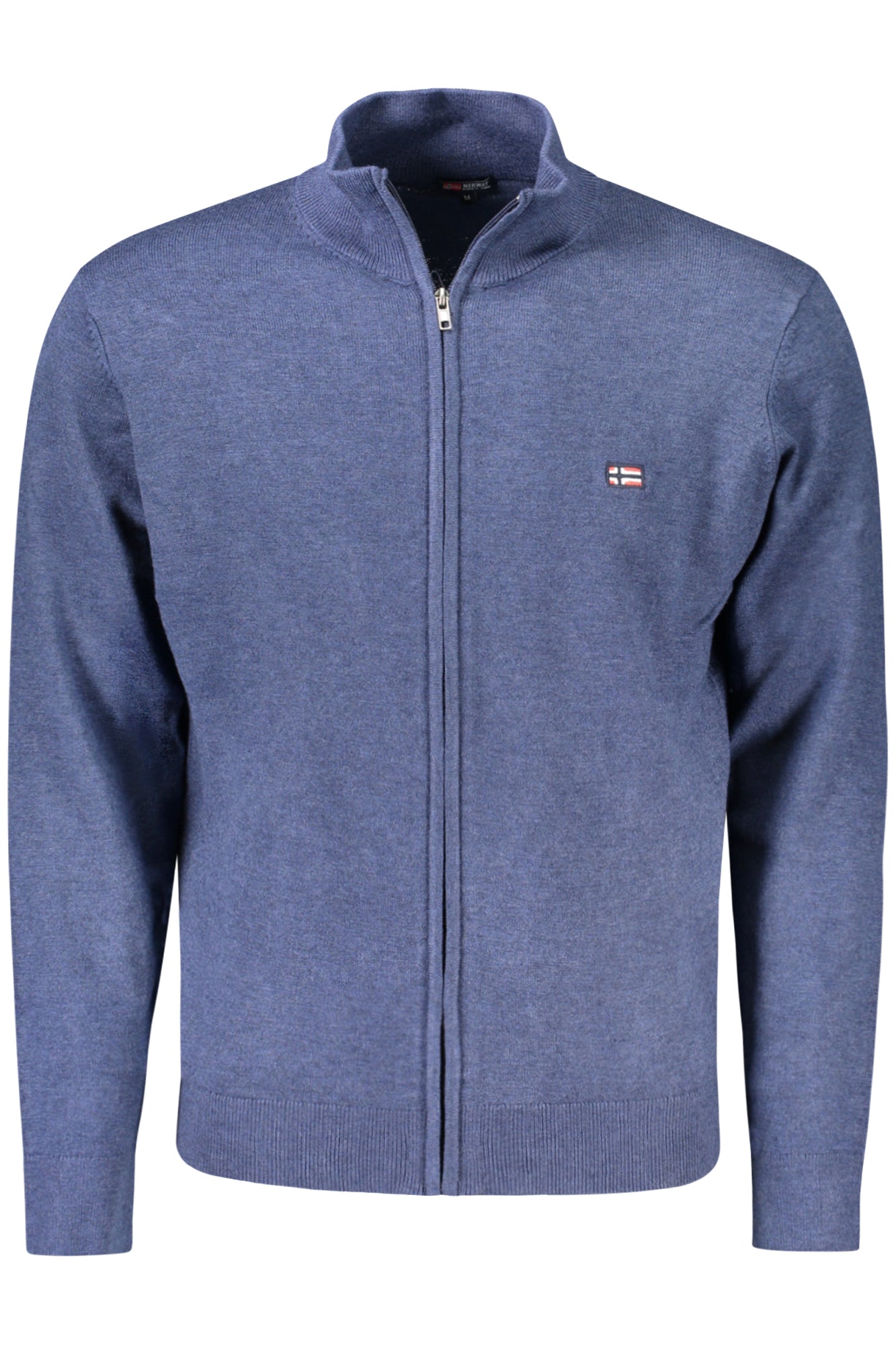 843104_BLDENIM – Blauer Herren-Cardigan mit Stickerei und Reißverschluss aus Norwegen – Größe: M, L, XL, 2XL, 3XL – Farbe: Blu