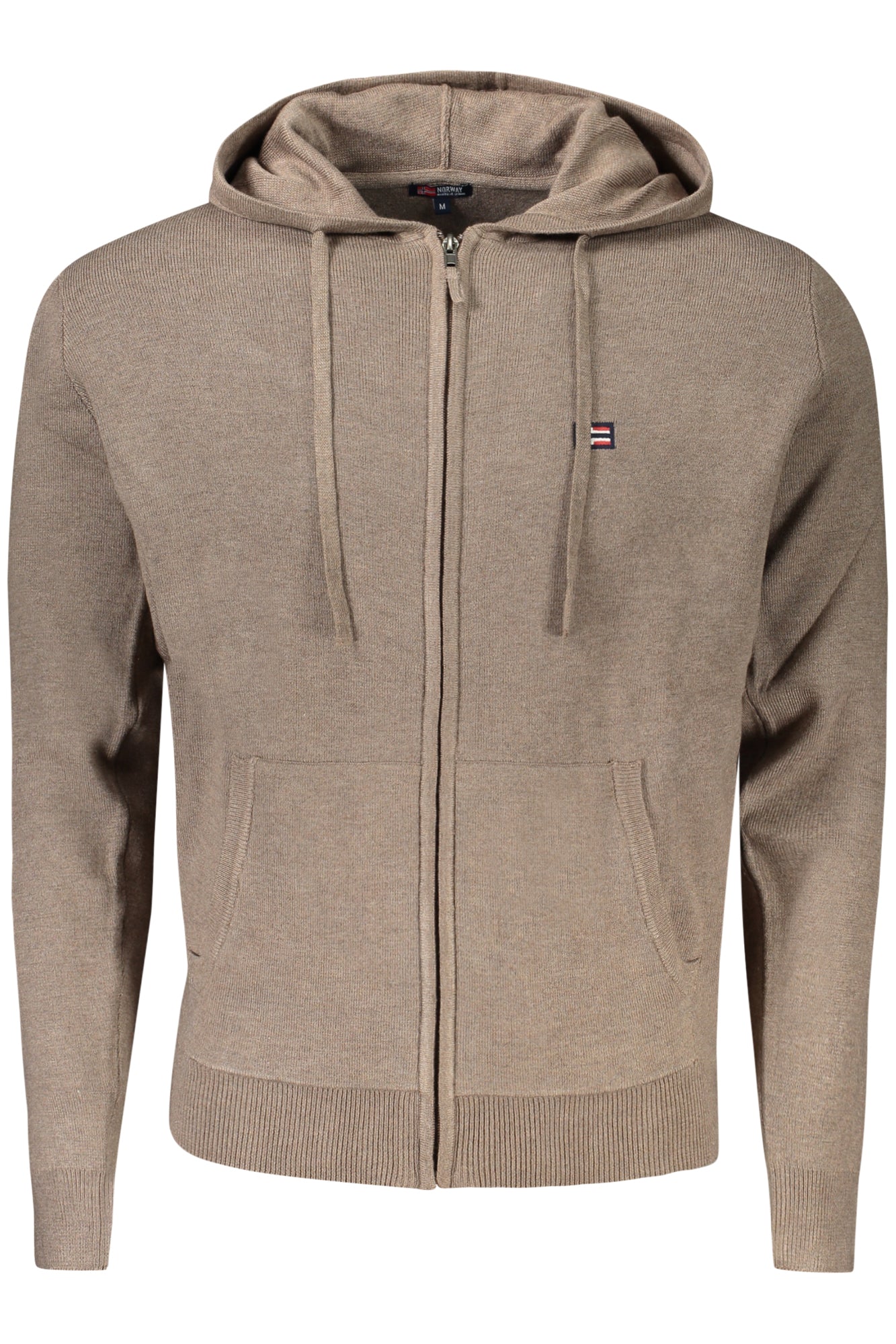 843105_MANOCE – Stylischer Brauner Norwegen Cardigan für Herren mit Kapuze und Taschen – Größe: M, L, XL, 2XL, 3XL – Farbe: Marrone