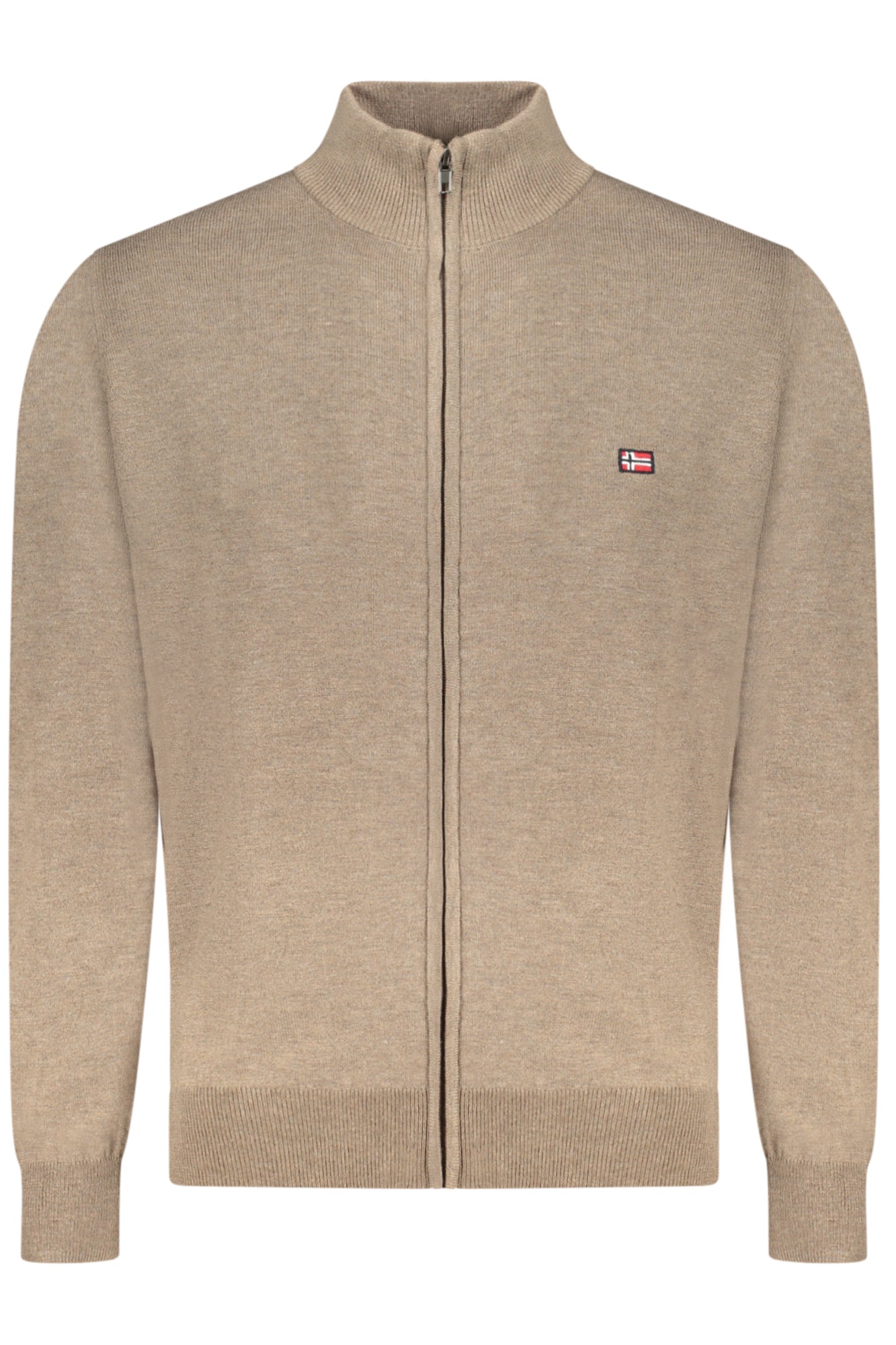 XXX843104_MANOCE – Herrenstrickjacke Braun 1963: Skandinavische Eleganz mit Stickerei – Größe: S, M, L, XL, 2XL, 3XL – Farbe: Marrone