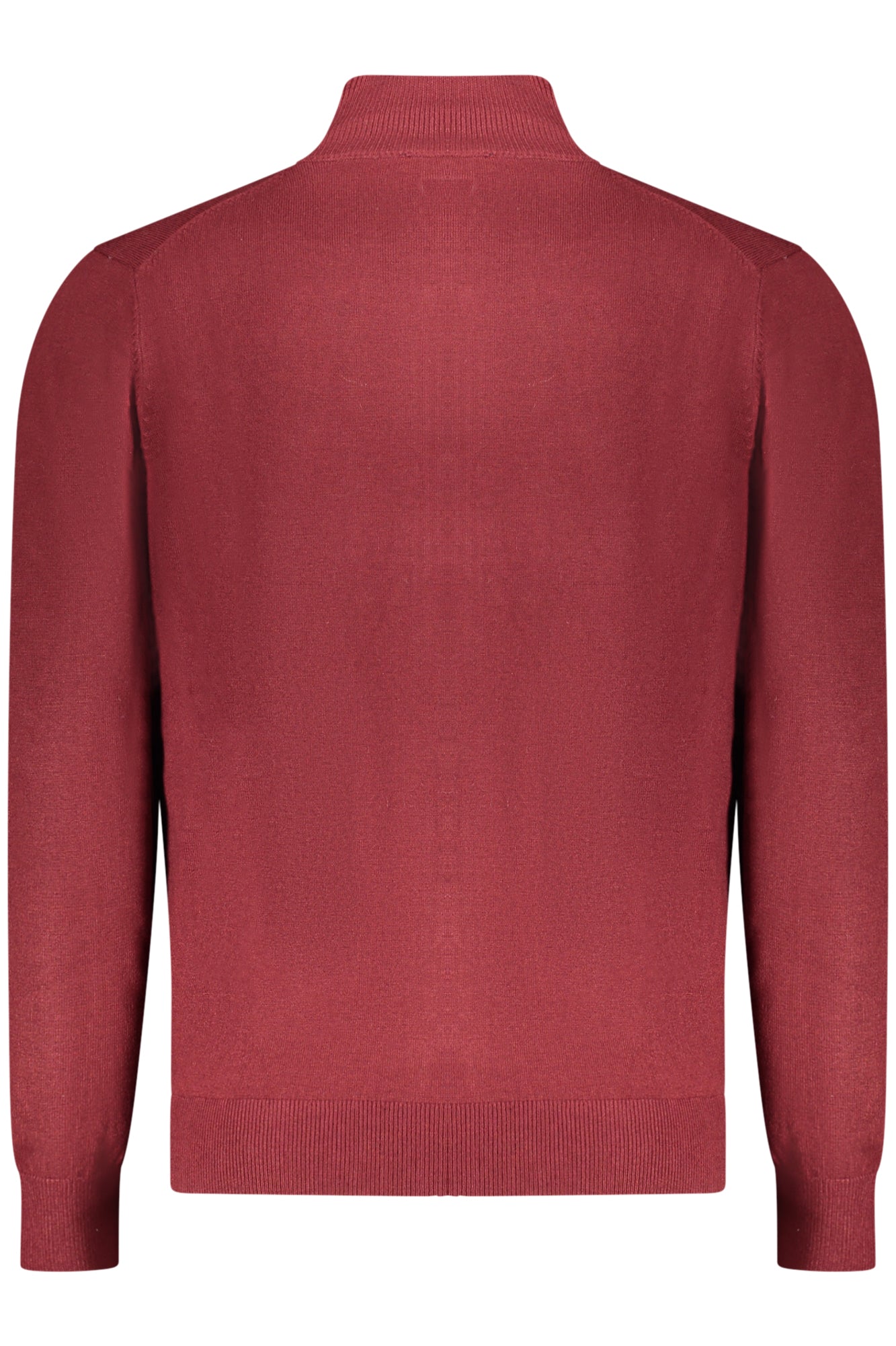 843104_ROMERLOT – Elegante rote Herren-Strickjacke mit Reißverschluss und Stickerei – Größe: S, M, L, XL, 2XL, 3XL – Farbe: Rosso