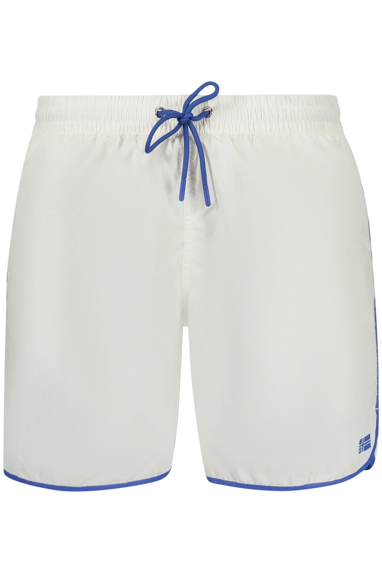 858313_BIWHITE – Herren Weiße Schwimmshorts mit Taschen & Kordelzug - Norwegen 1963 – Größe: S, M, L, XL, 2XL, 3XL – Farbe: Bianco