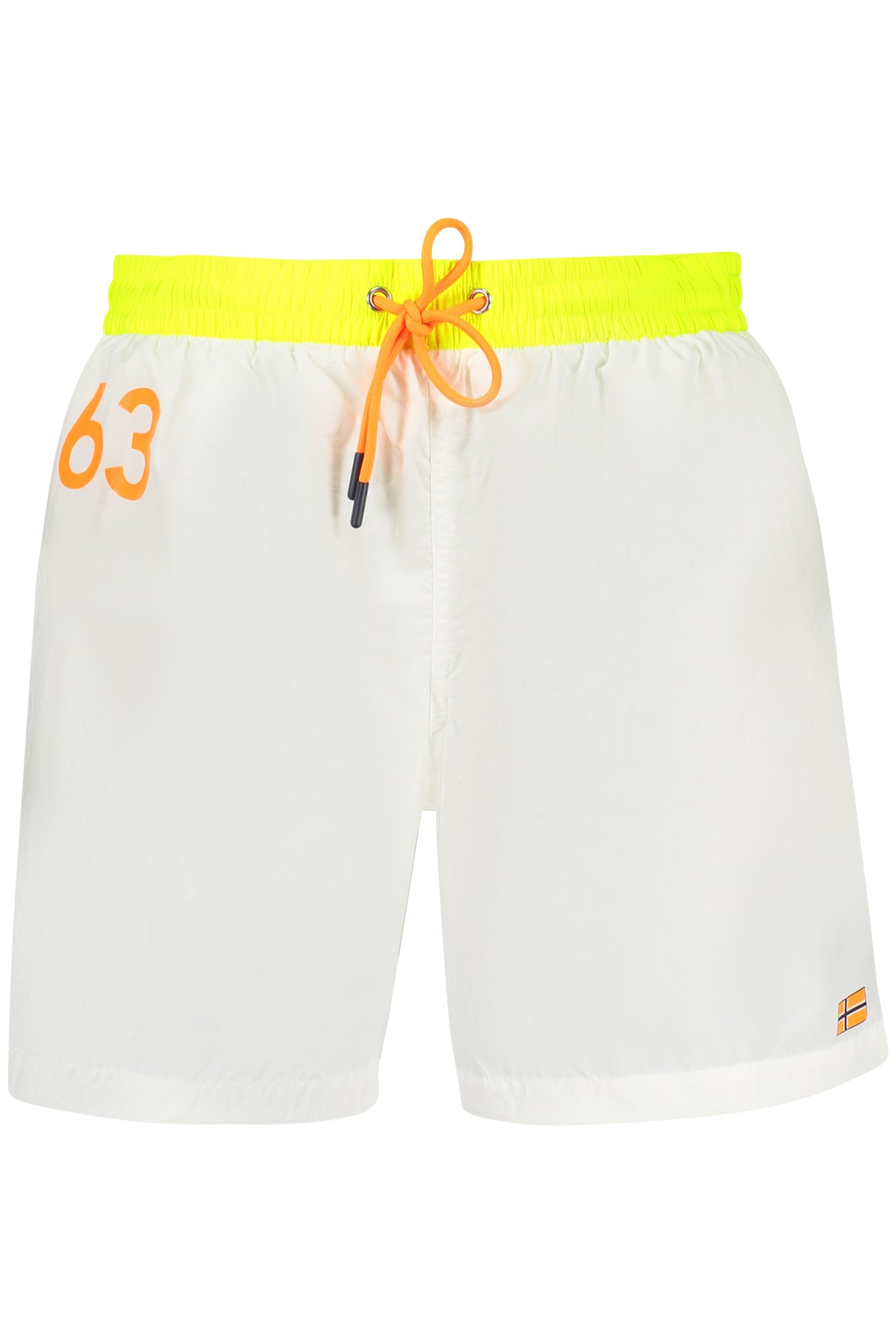 858311_BIWHITE – Weiße Badeboxer für Herren mit Taschen & Kordelzug - Stilvolle Akzente – Größe: S, M, L, XL, 2XL, 3XL – Farbe: Bianco