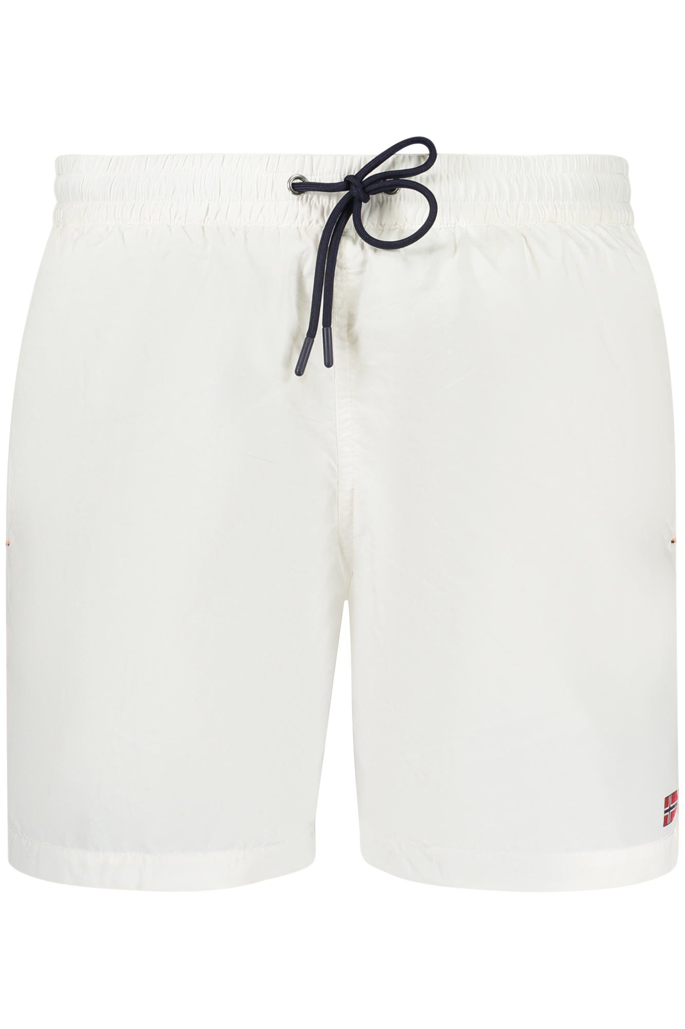 858310_BIWHITE – Herrenweiße Badeshorts mit Kontrastdetails und elastischem Bund – Größe: S, M, L, XL, 2XL, 3XL – Farbe: Bianco