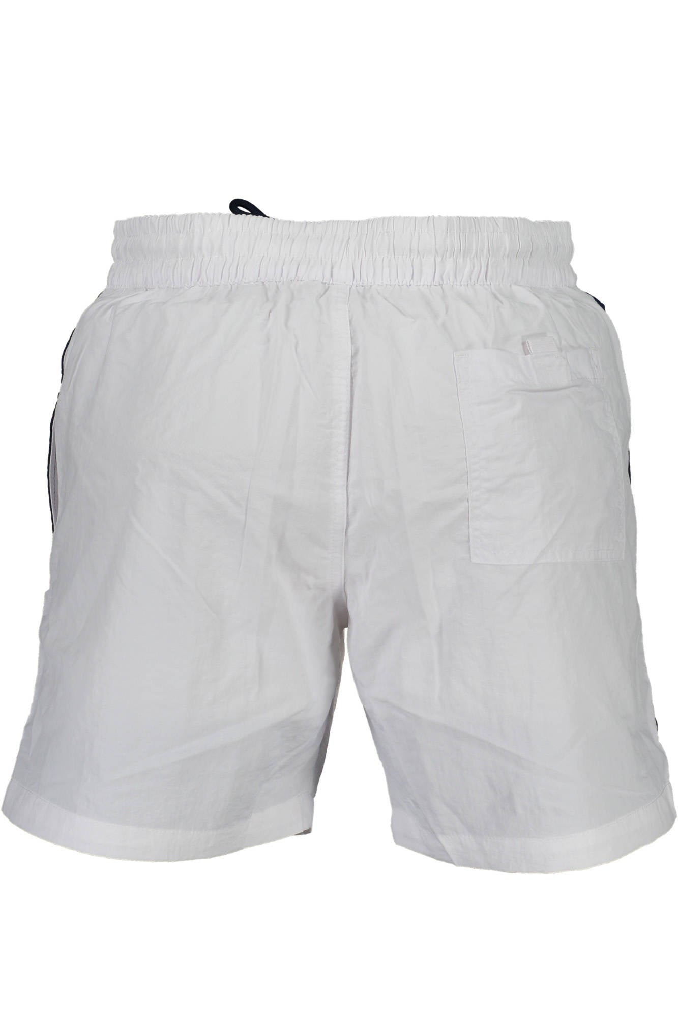 838302_BIANCO_WHITE – Weiße Herrenbadehose mit Taschen und Kontrastdetails – Norwegen 1963 – Größe: M, L, XL, 2XL – Farbe: Bianco